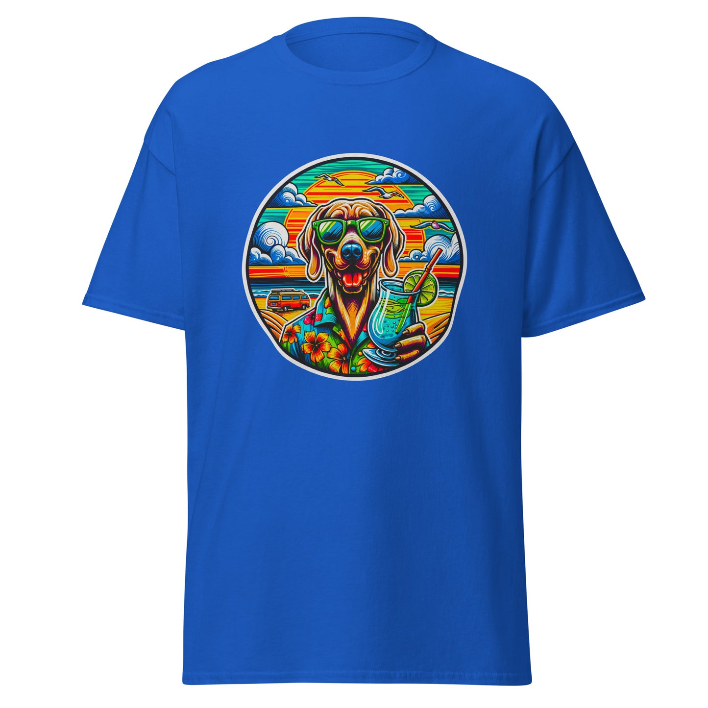 "Dogs On Vacation"-Kollektion - Weimeraner - Klassisches Unisex T-Shirt