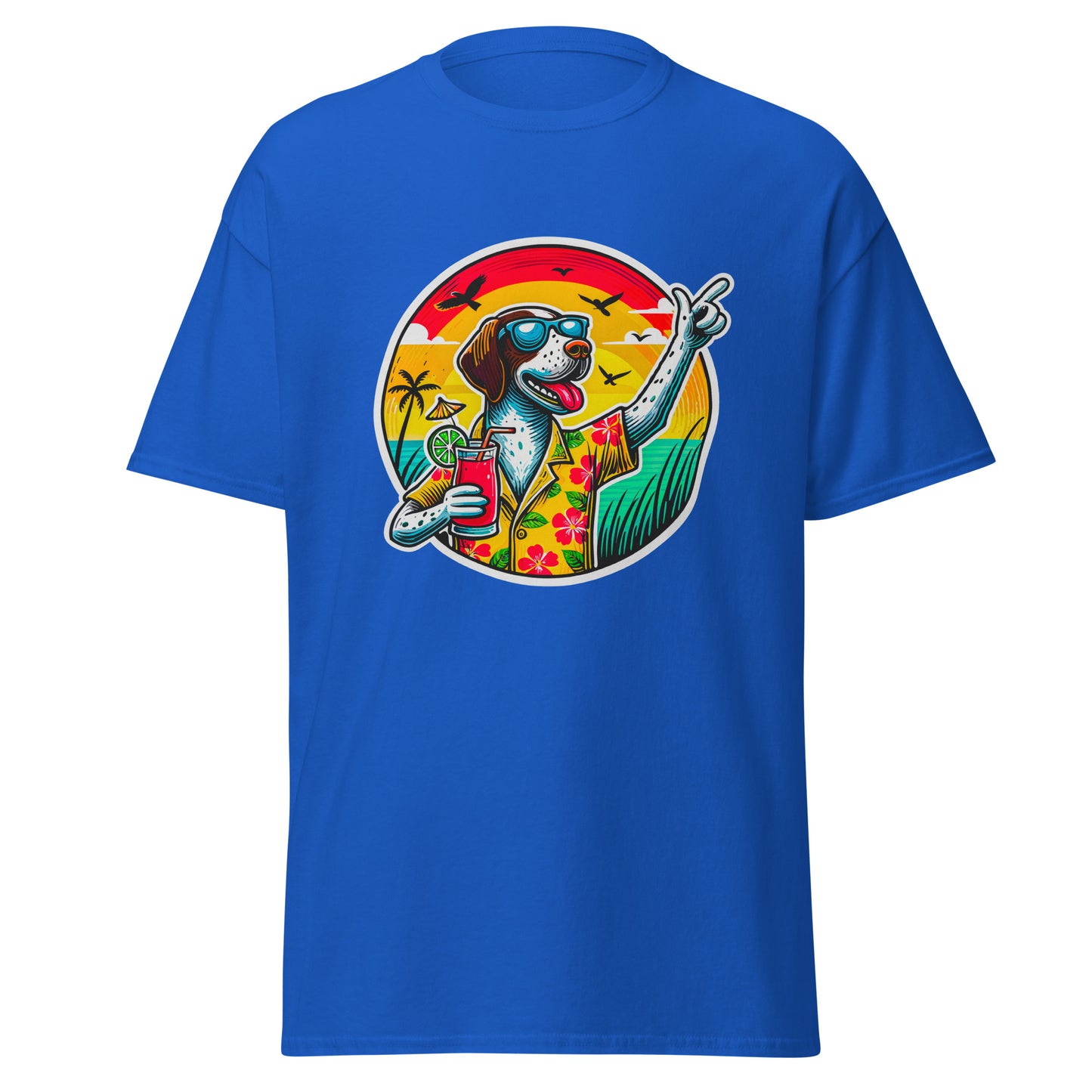 "Dogs On Vacation"-Kollektion - Pointer - Klassisches Unisex-T-Shirt - 13 verschiedene Farben
