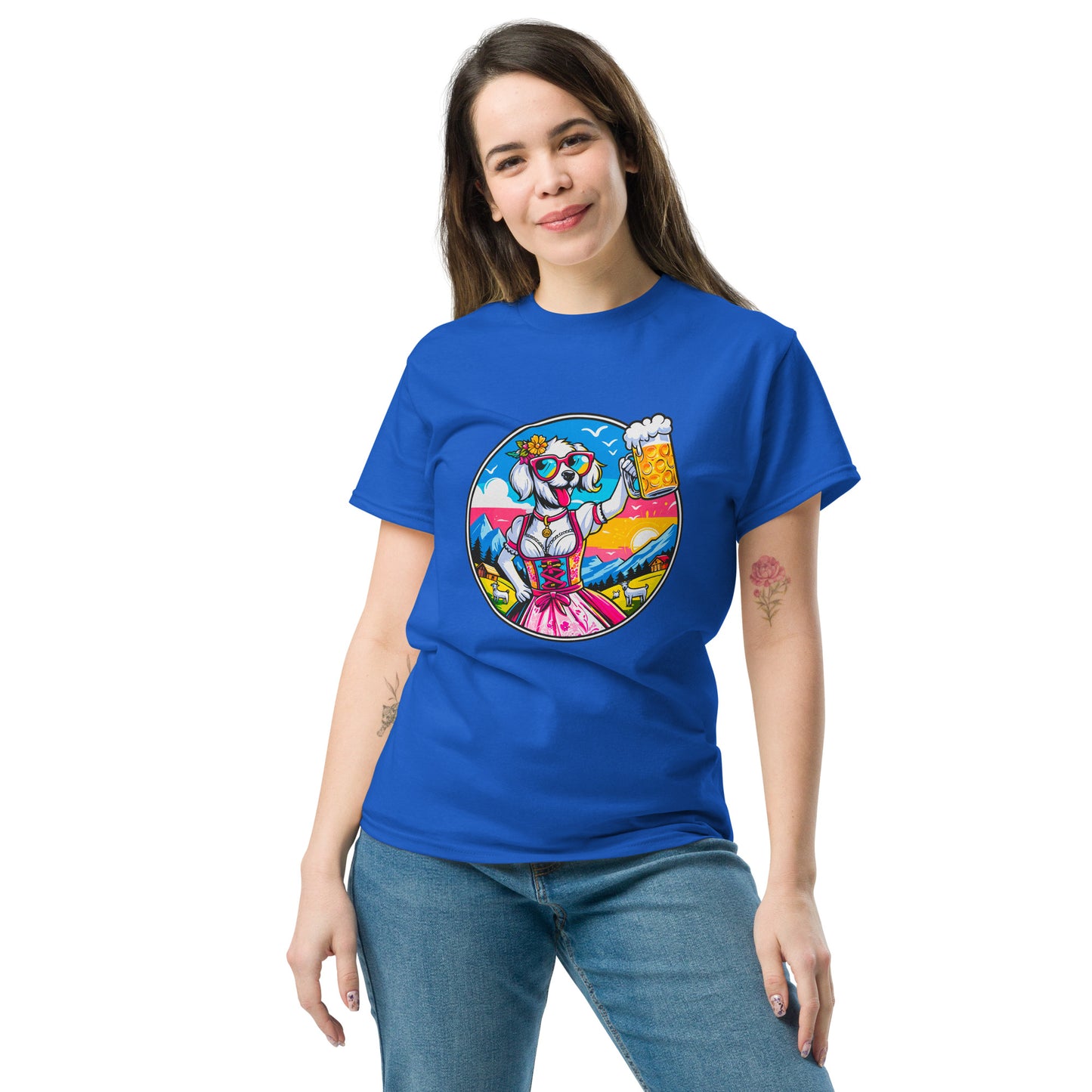 "Dogs On Vacation"-Kollektion - White Havaneser (female) - Klassisches Unisex-T-Shirt - 13 verschiedene Farben