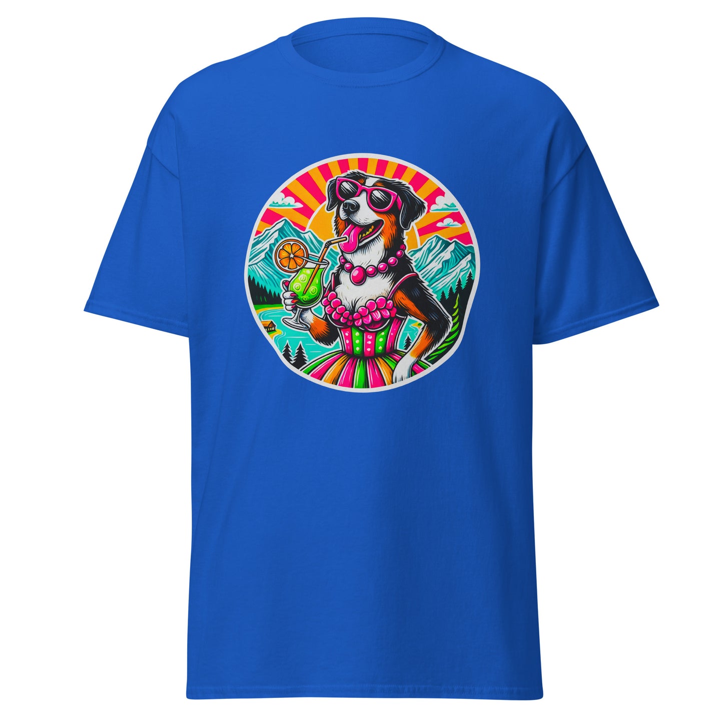"Dogs On Vacation"-Kollektion - Schweizer Sennenhund - Klassisches Unisex-T-Shirt - 13 verschiedene Farben