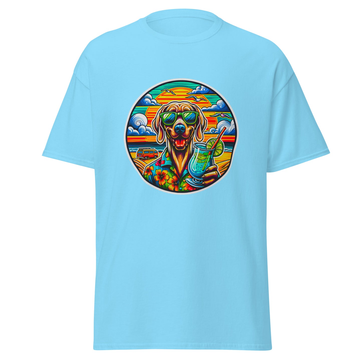 "Dogs On Vacation"-Kollektion - Weimeraner - Klassisches Unisex T-Shirt