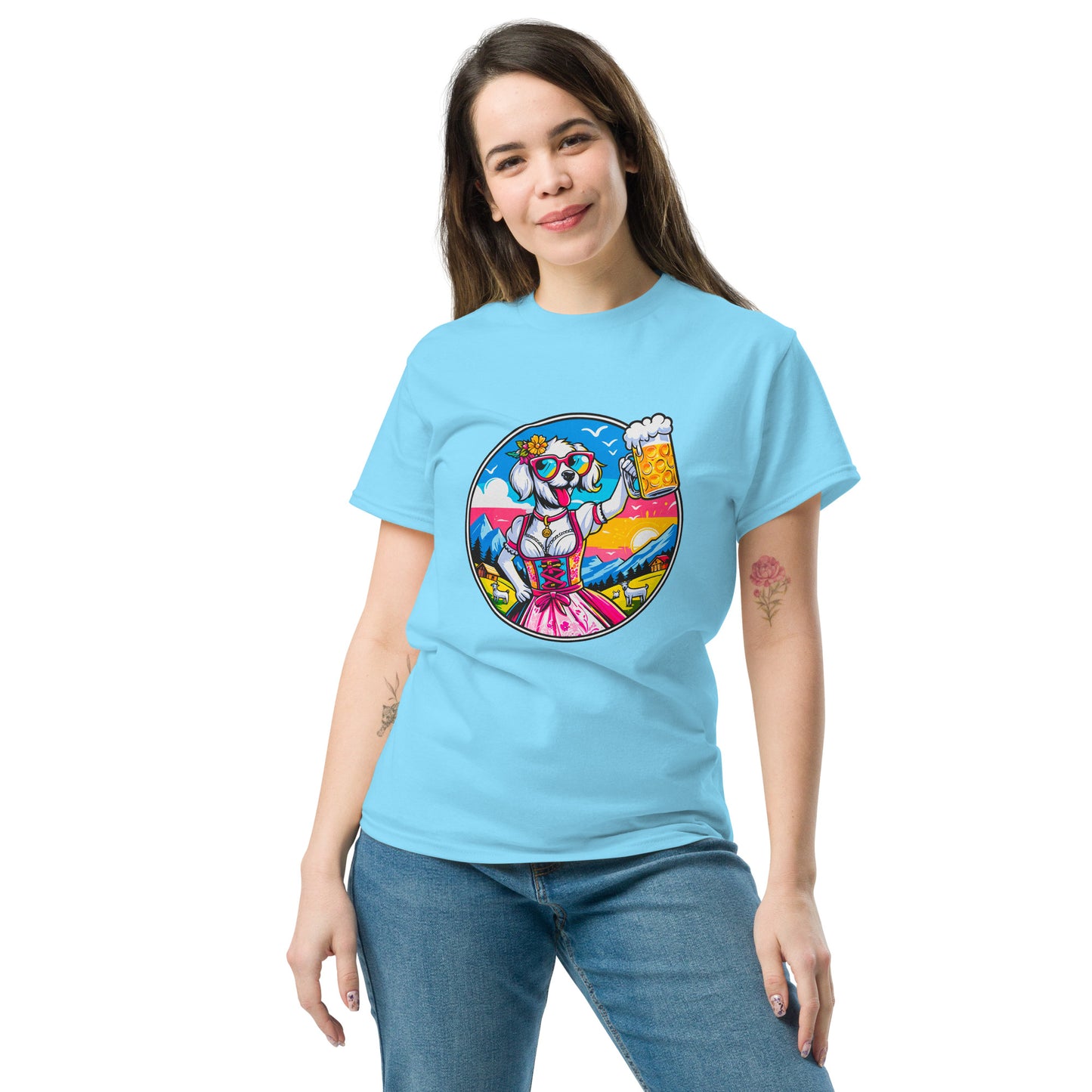 "Dogs On Vacation"-Kollektion - White Havaneser (female) - Klassisches Unisex-T-Shirt - 13 verschiedene Farben