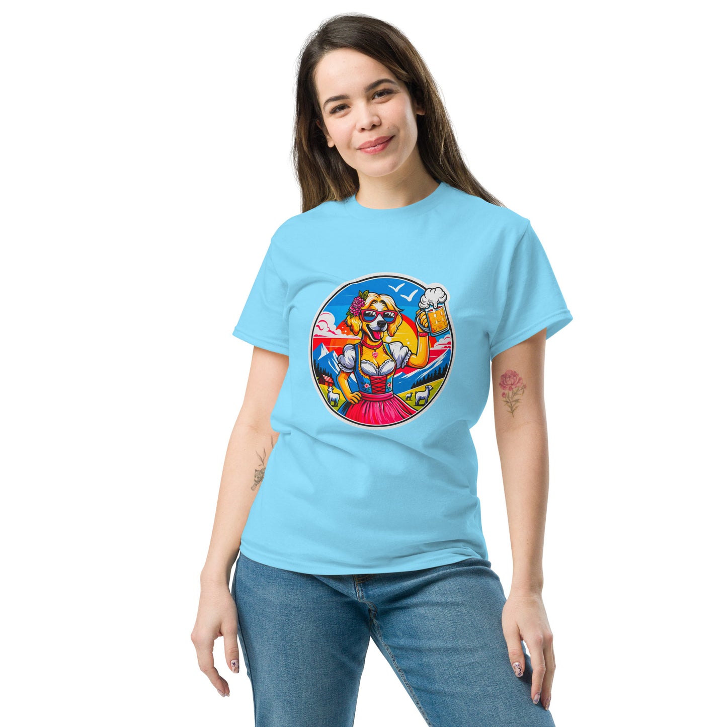 "Dogs On Vacation"-Kollektion - Blonde Havaneser (female) #2 - Klassisches Unisex-T-Shirt - 13 verschiedene Farben