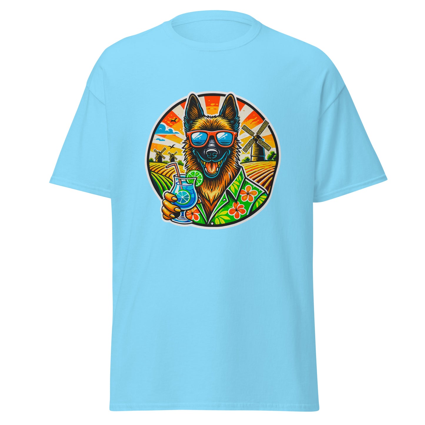 "Dogs On Vacation"-Kollektion - Dutch Shepherd - Klassisches Unisex-T-Shirt - 13 verschiedene Farben