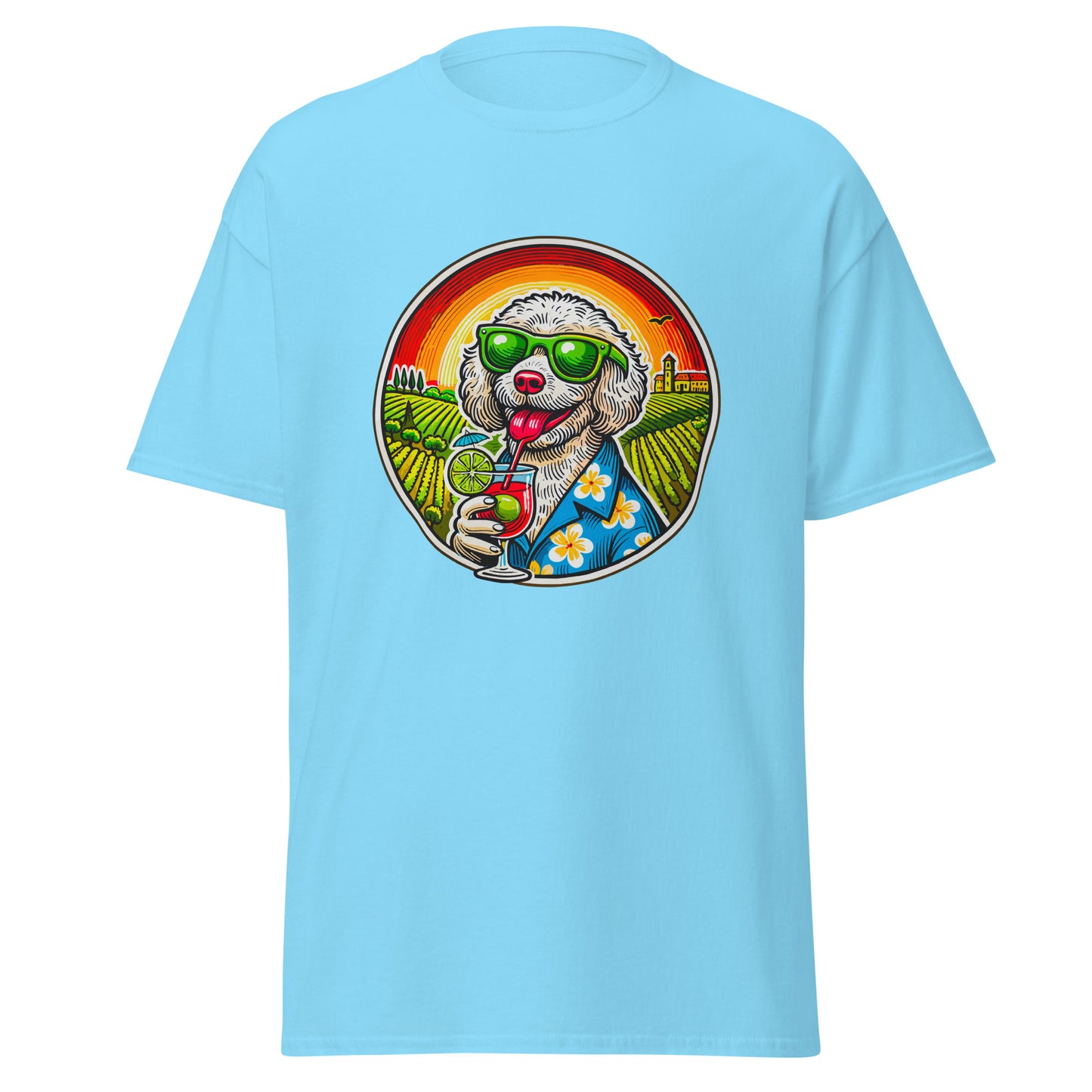 "Dogs On Vacation"-Kollektion - Lagotto Romagnolo - Klassisches Unisex-T-Shirt - 13 verschiedene Farben