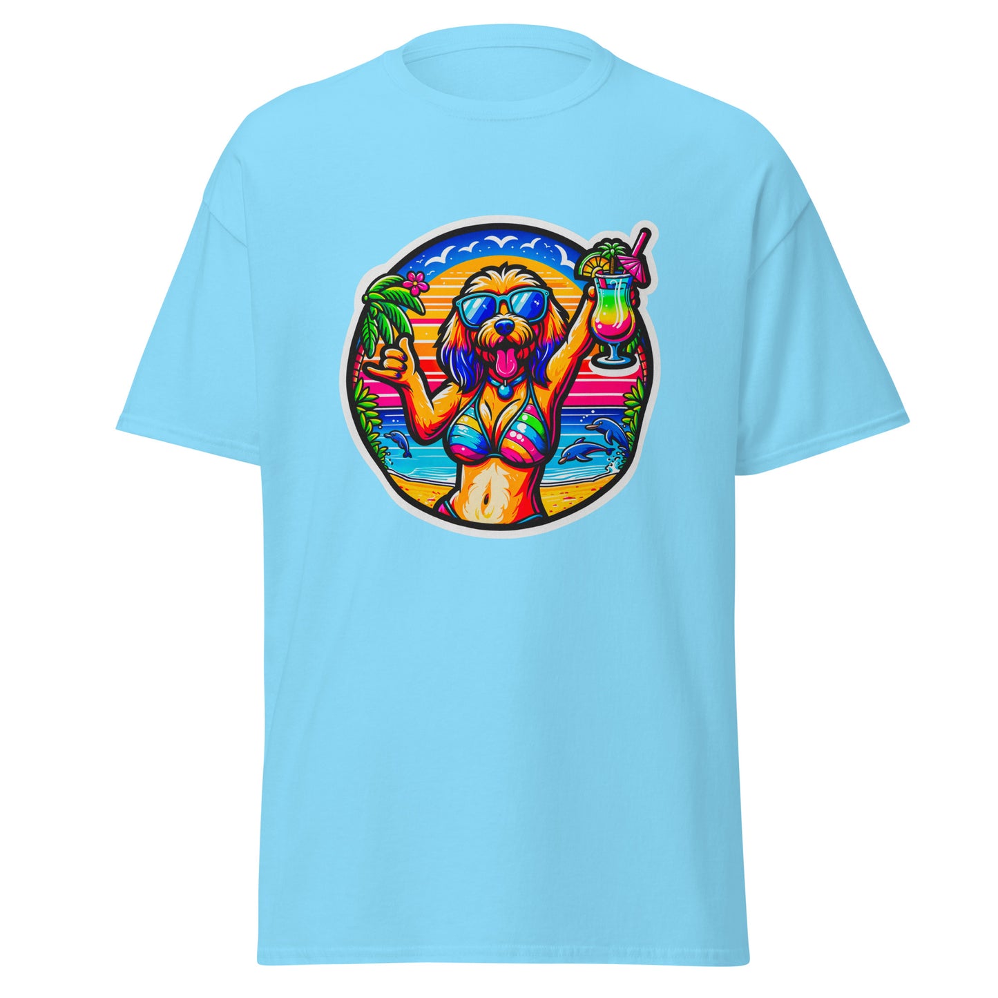 "Dogs On Vacation"-Kollektion - Blonde Havaneser #3 (female) - Klassisches Unisex-T-Shirt - 13 verschiedene Farben