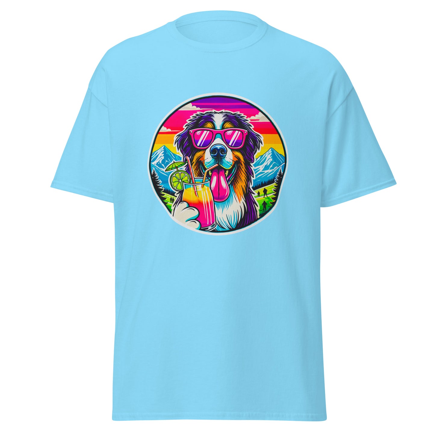 "Dogs On Vacation"-Kollektion - Bernhardiner - Klassisches Unisex-T-Shirt - 13 verschiedene Farben