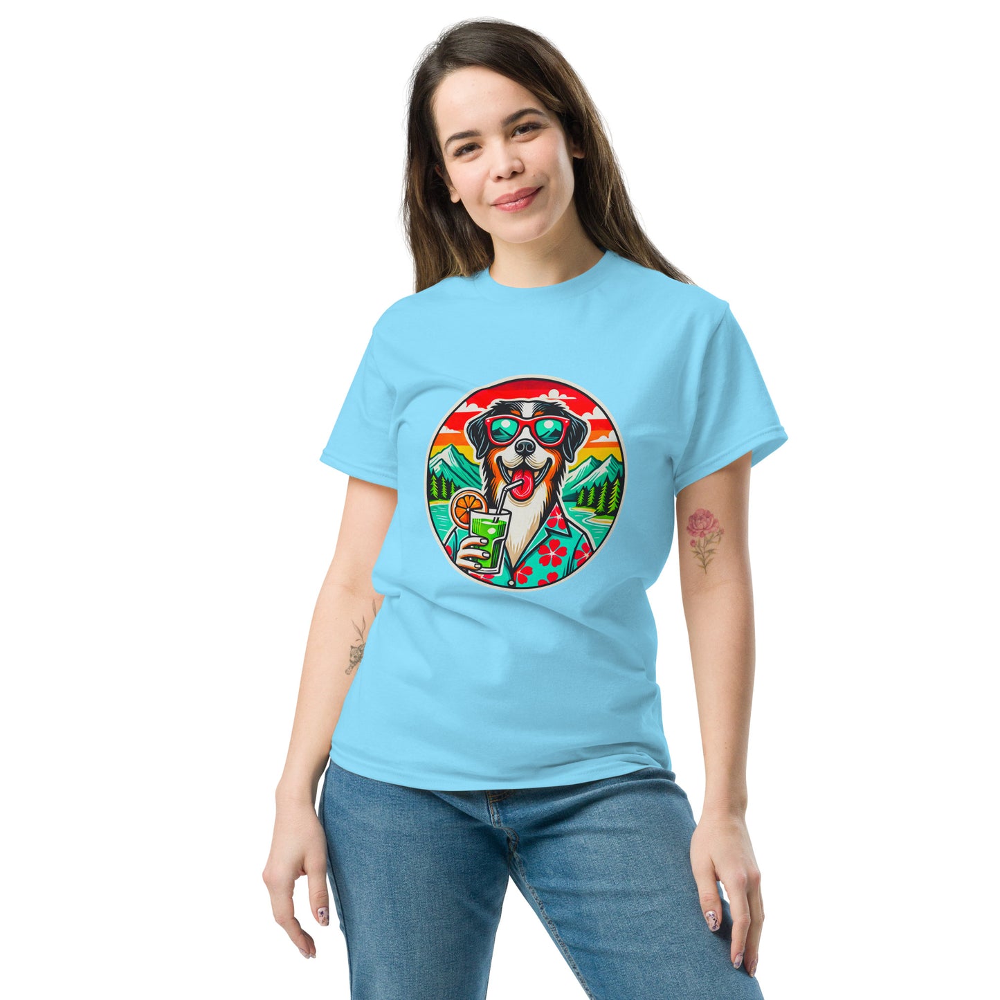 "Dogs On Vacation"-Kollektion - Schweizer Sennenhund #3 - Klassisches Unisex-T-Shirt - 13 verschiedene Farben