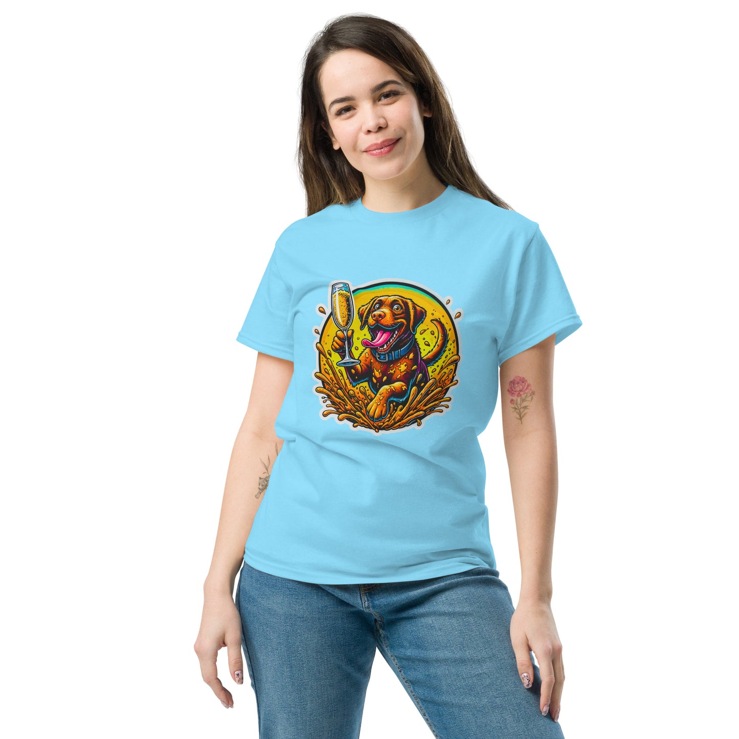 "Dogs On Vacation"-Kollektion - Brown Labbi - Klassisches Unisex-T-Shirt - 13 verschiedene Farben