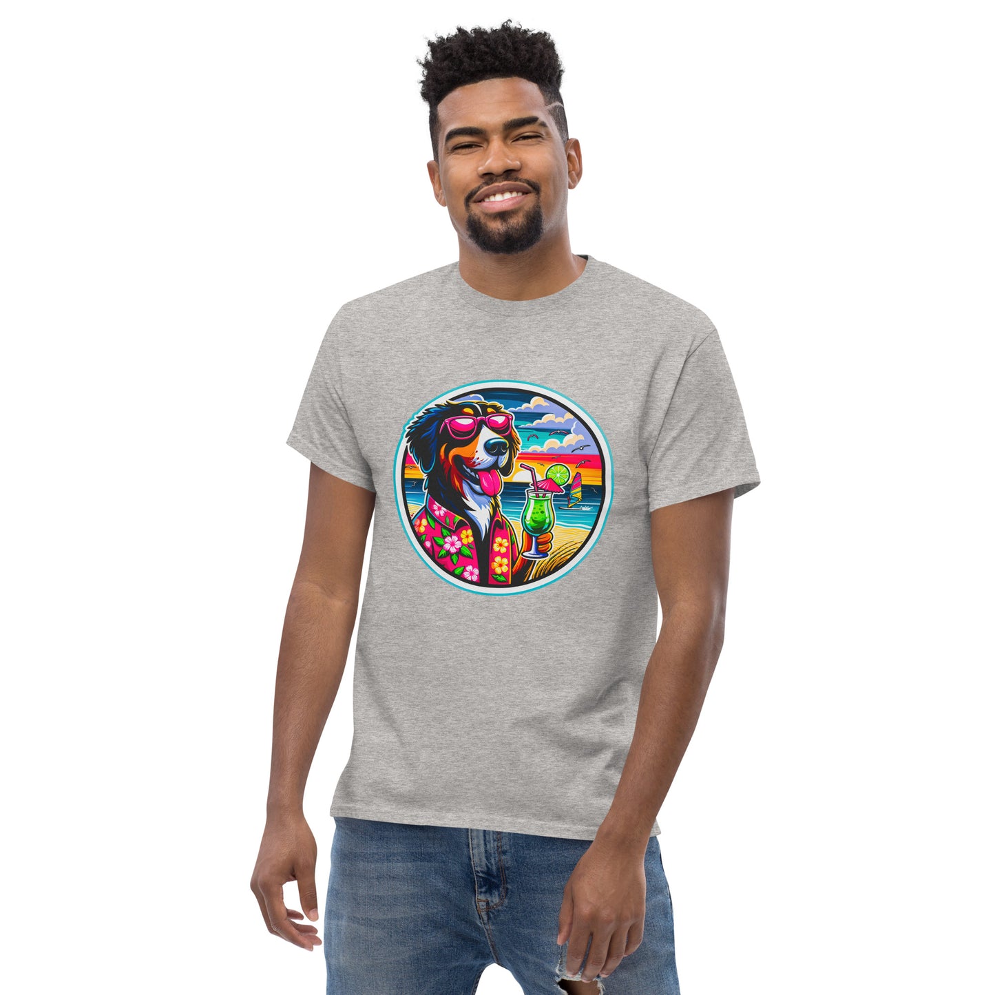 "Dogs On Vacation"-Kollektion - Swiss Mountain Dog #1 - Klassisches Unisex-T-Shirt - 13 verschiedene Farben