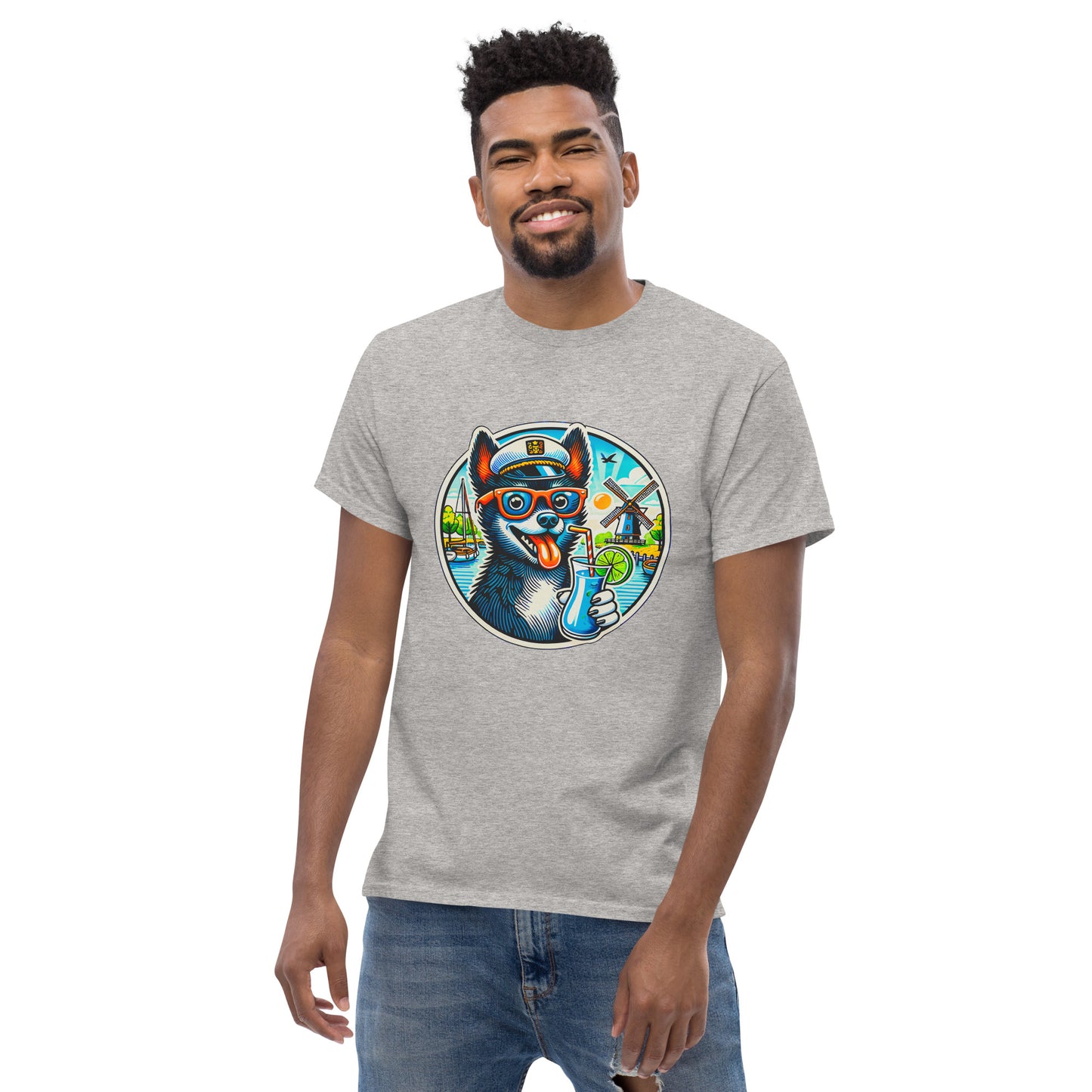 "Dogs On Vacation"-Kollektion - Schipperke - Klassisches Unisex-T-Shirt - 13 verschiedene Farben