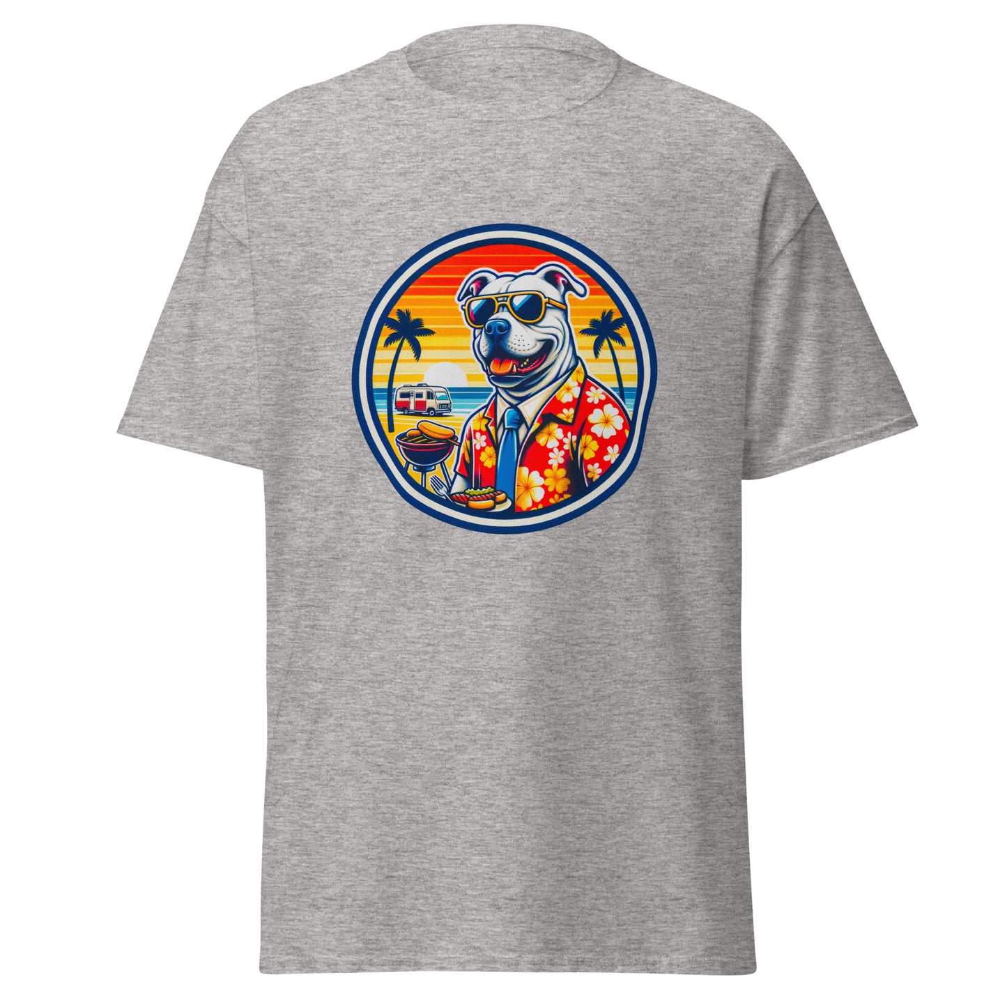 "Dogs On Vacation"-Kollektion - Staffordshire-Terrier #1 - Klassisches Unisex-T-Shirt - 13 verschiedene Farben