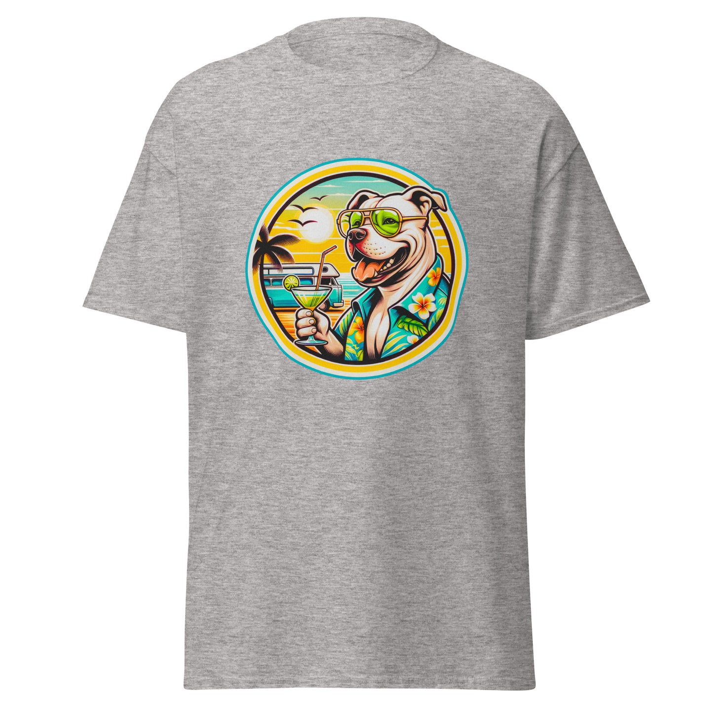 "Dogs On Vacation"-Kollektion - Staffordshire-Terrier #2 - Klassisches Unisex-T-Shirt - 13 verschiedene Farben