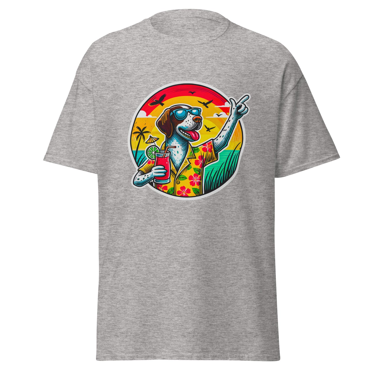"Dogs On Vacation"-Kollektion - Pointer - Klassisches Unisex-T-Shirt - 13 verschiedene Farben