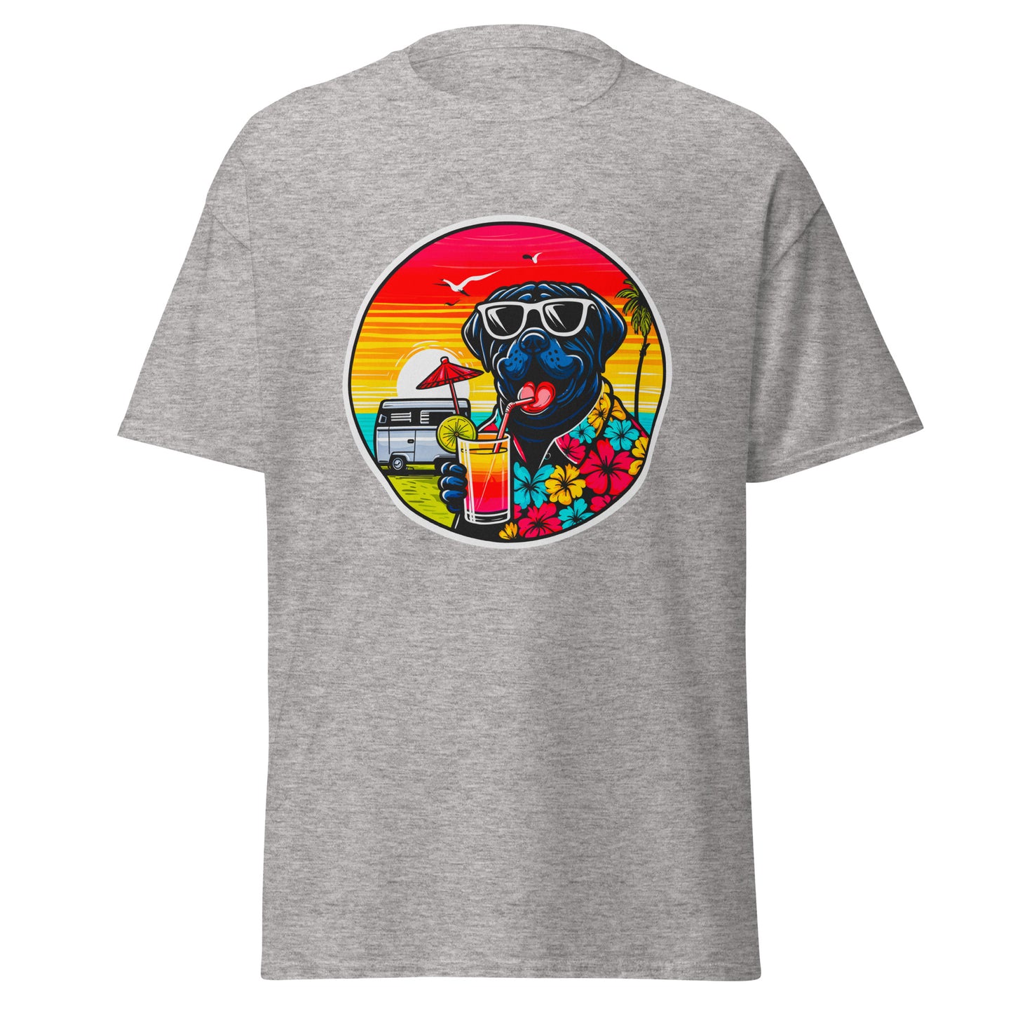 "Dogs On Vacation"-Kollektion - Black Mastiff - Klassisches Unisex-T-Shirt - 13 verschiedene Farben
