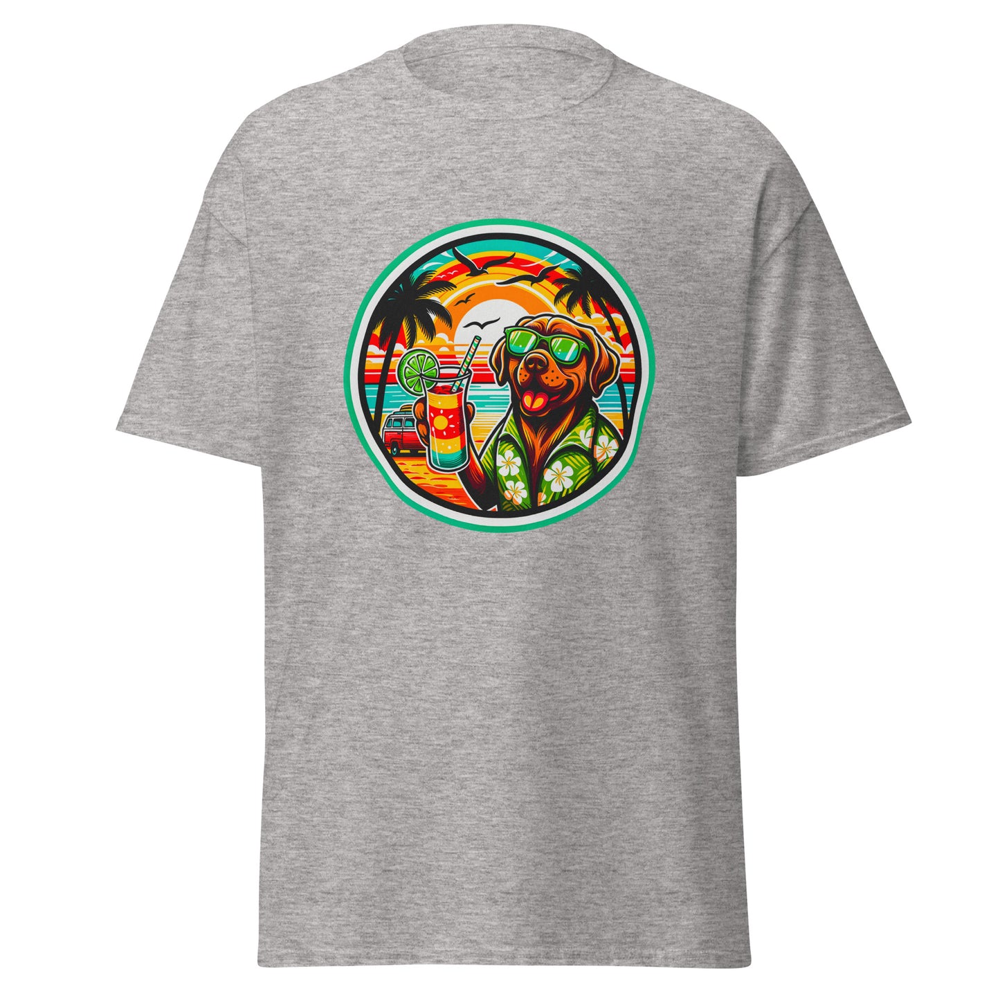 "Dogs On Vacation"-Kollektion - Brown Labrador - Klassisches Unisex-T-Shirt - 13 verschiedene Farben
