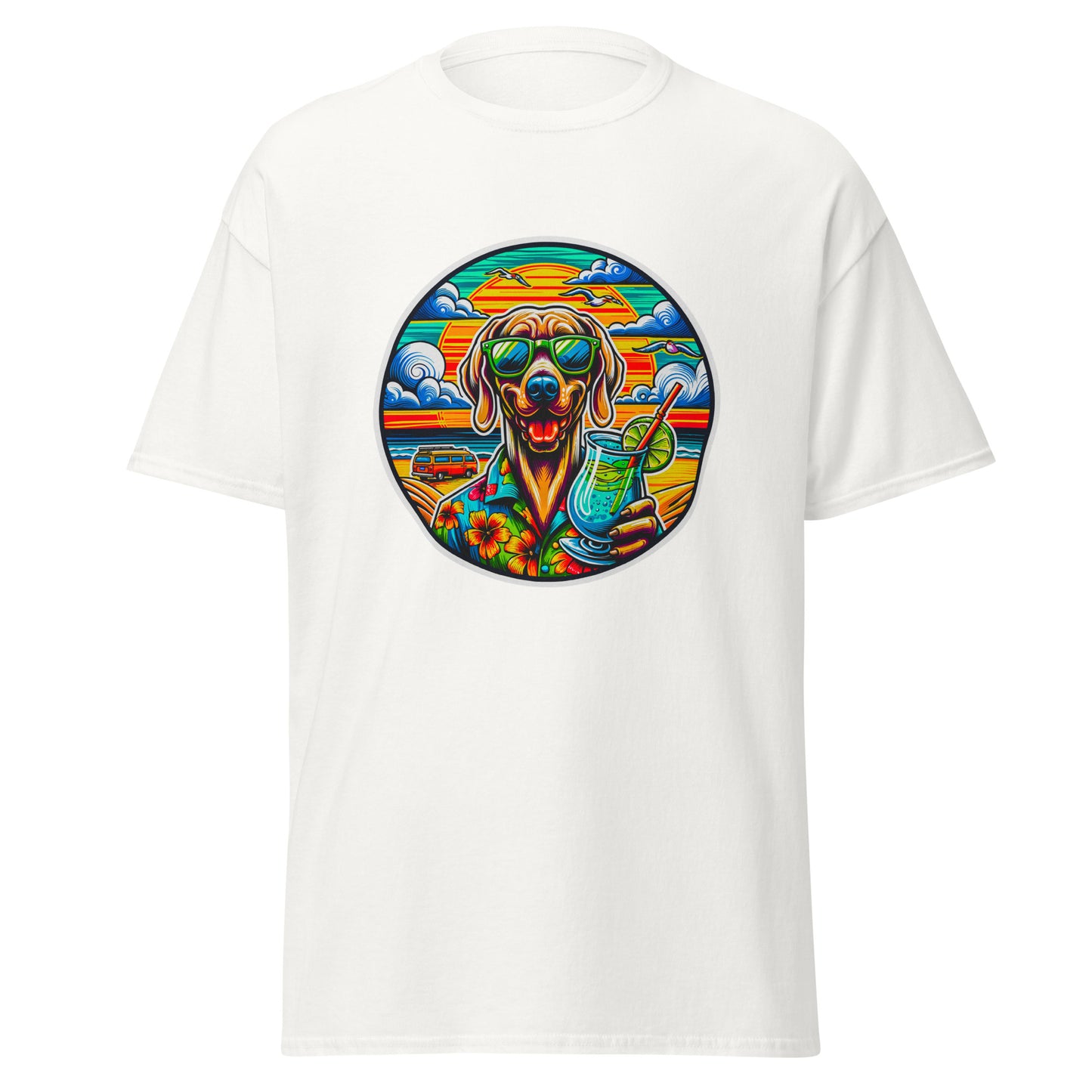 "Dogs On Vacation"-Kollektion - Weimeraner - Klassisches Unisex T-Shirt