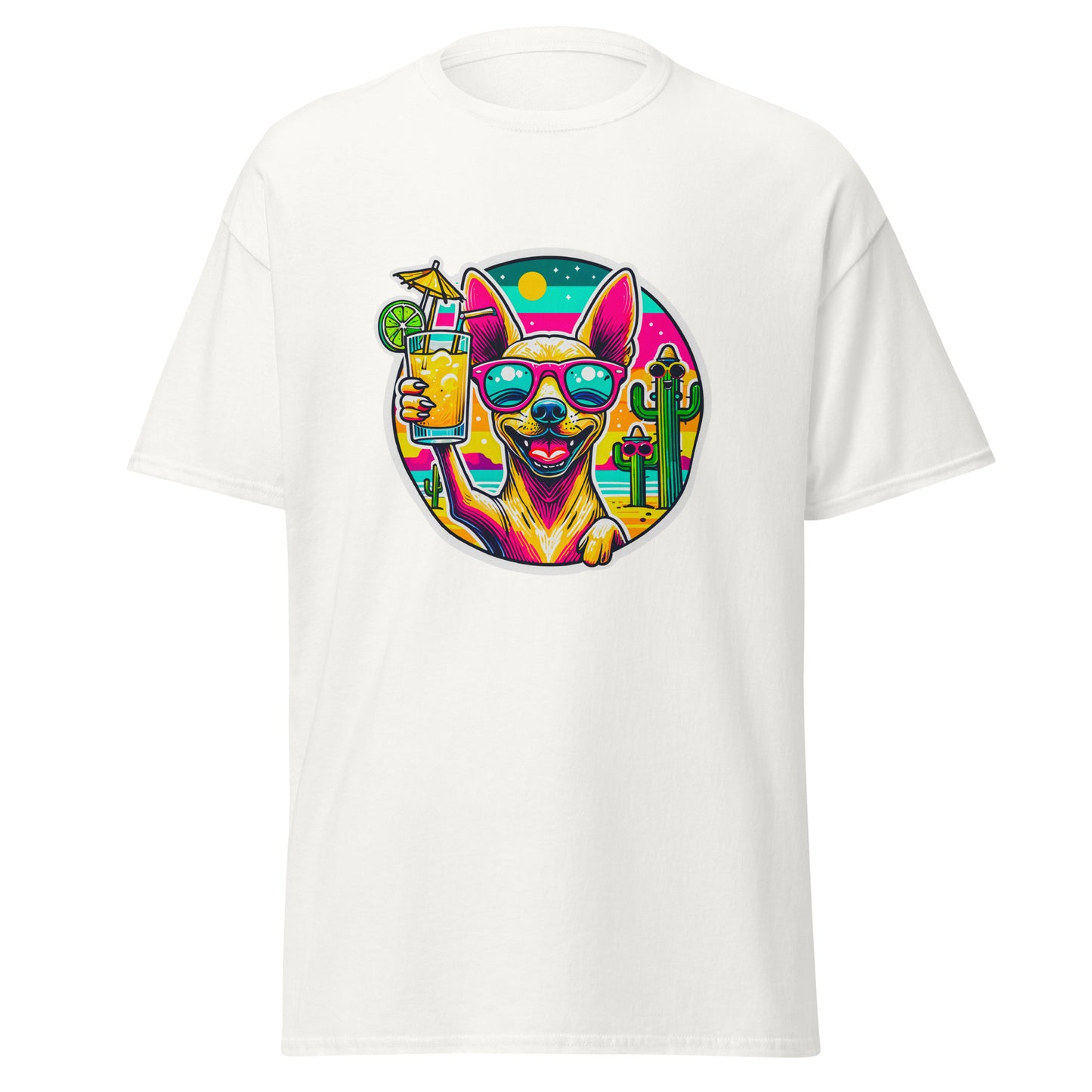 "Dogs On Vacation"-Kollektion - Mexican Hairless Dog - Klassisches Unisex-T-Shirt - 13 verschiedene Farben