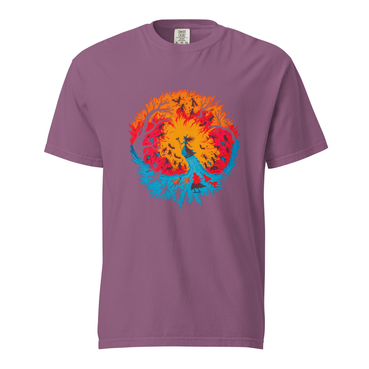 Halloween-Kollektion 2024 - No. B 1 - Schweres textilgefärbtes Unisex-T-Shirt - in 6 Farben