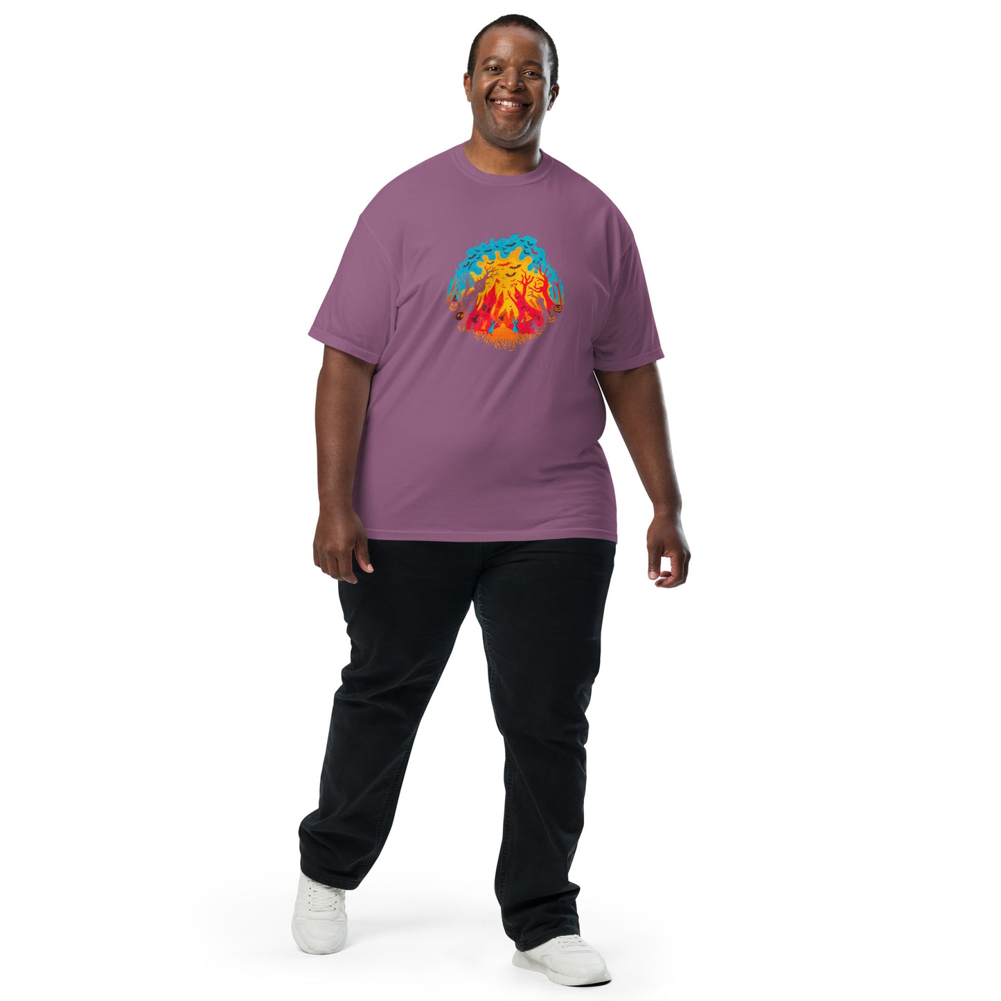 Halloween-Kollektion 2024 - No. B 3 - Schweres textilgefärbtes Unisex-T-Shirt - in 6 Farben
