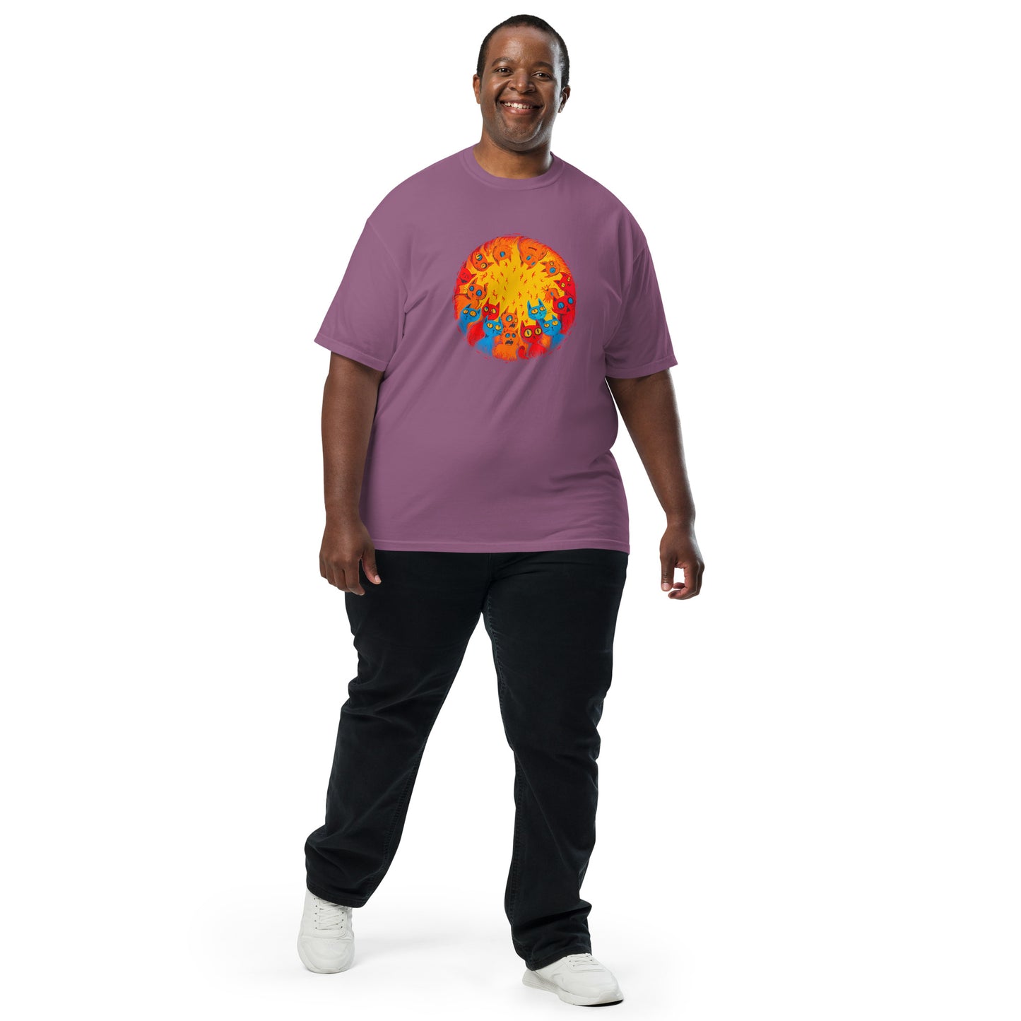 Halloween-Kollektion 2024 - No. B 4 - Schweres textilgefärbtes Unisex-T-Shirt - in 6 Farben