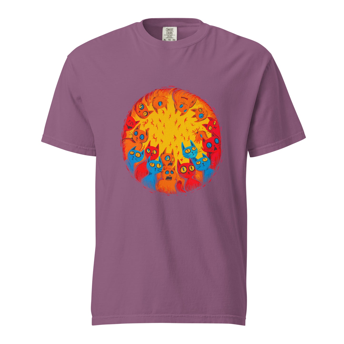 Halloween-Kollektion 2024 - No. B 4 - Schweres textilgefärbtes Unisex-T-Shirt - in 6 Farben