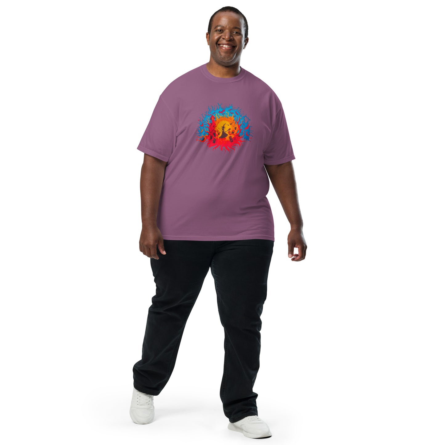 Halloween-Kollektion 2024 - No. B 5 - Schweres textilgefärbtes Unisex-T-Shirt - in 6 Farben