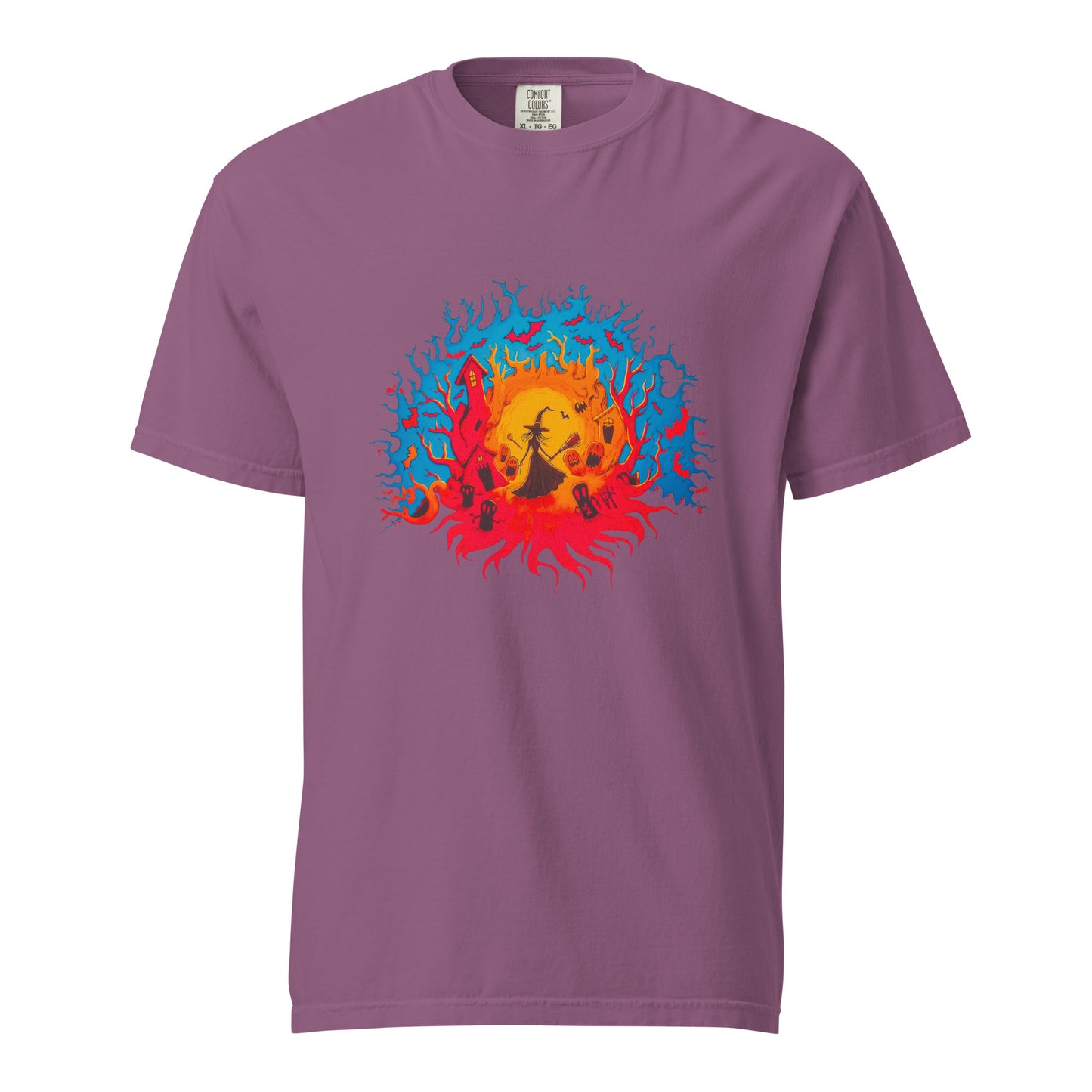 Halloween-Kollektion 2024 - No. B 5 - Schweres textilgefärbtes Unisex-T-Shirt - in 6 Farben