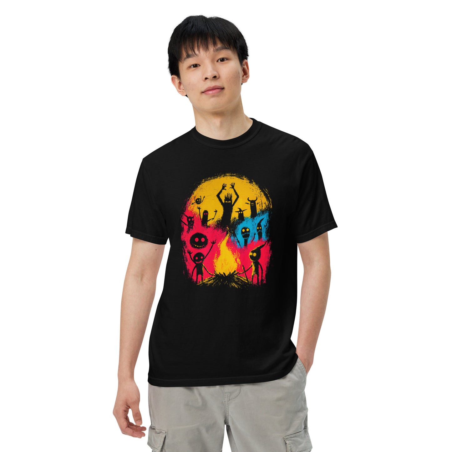 Halloween-Kollektion 2024 - No. 01 - Schweres textilgefärbtes Unisex-T-Shirt - in 3 Farben