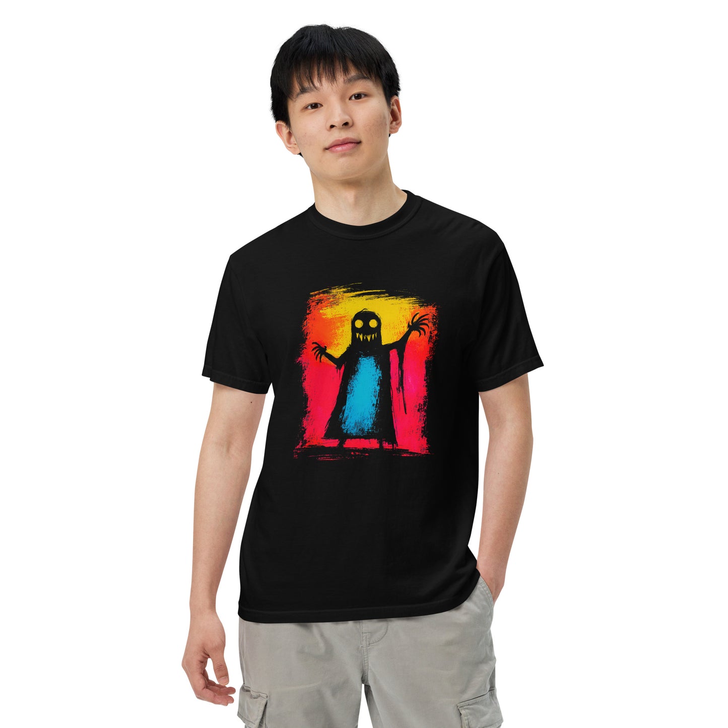 Halloween-Kollektion 2024 - No. 10 - Schweres textilgefärbtes Unisex-T-Shirt - in 3 Farben