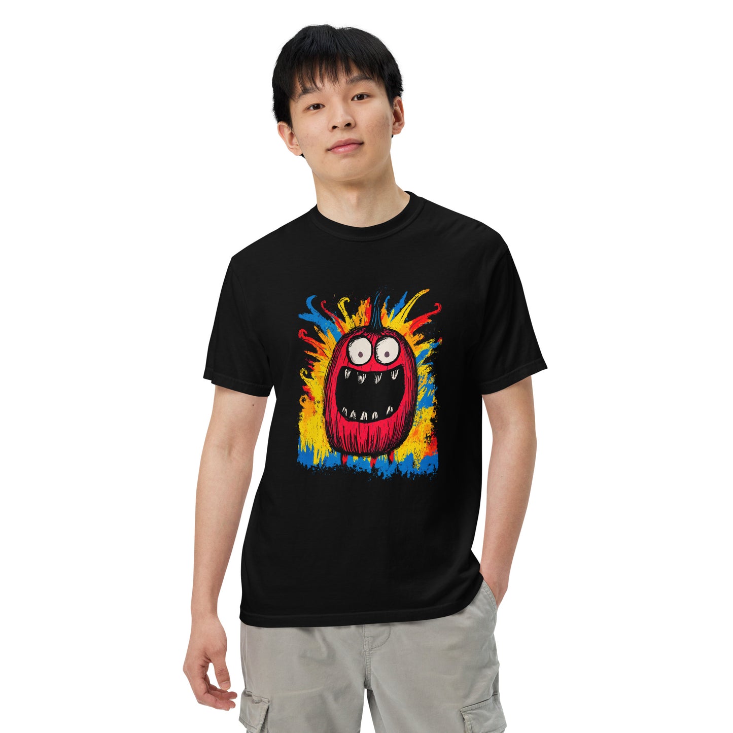 Halloween-Kollektion 2024 - No. 11 - Schweres textilgefärbtes Unisex-T-Shirt - in 3 Farben
