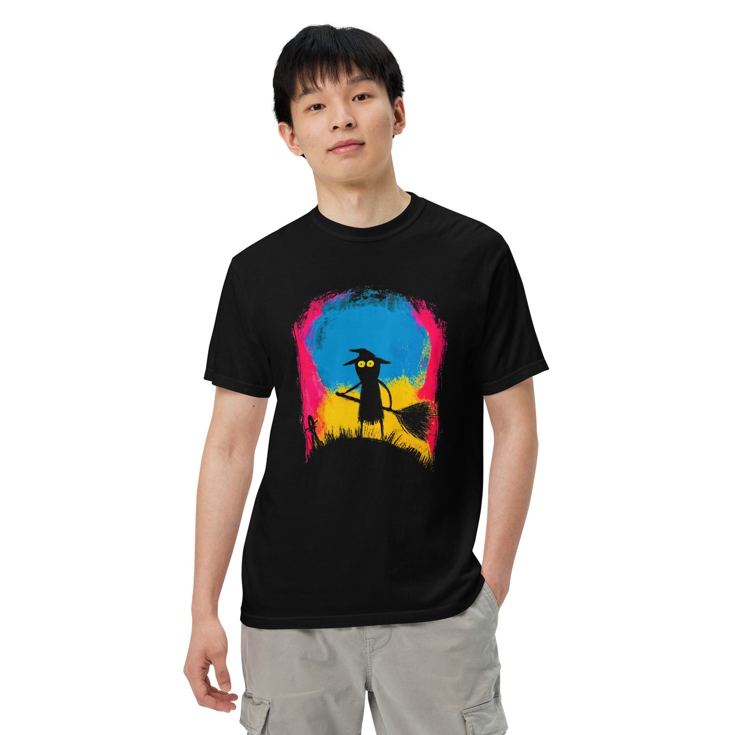 Halloween-Kollektion 2024 - No. 12 - Schweres textilgefärbtes Unisex-T-Shirt - in 3 Farben