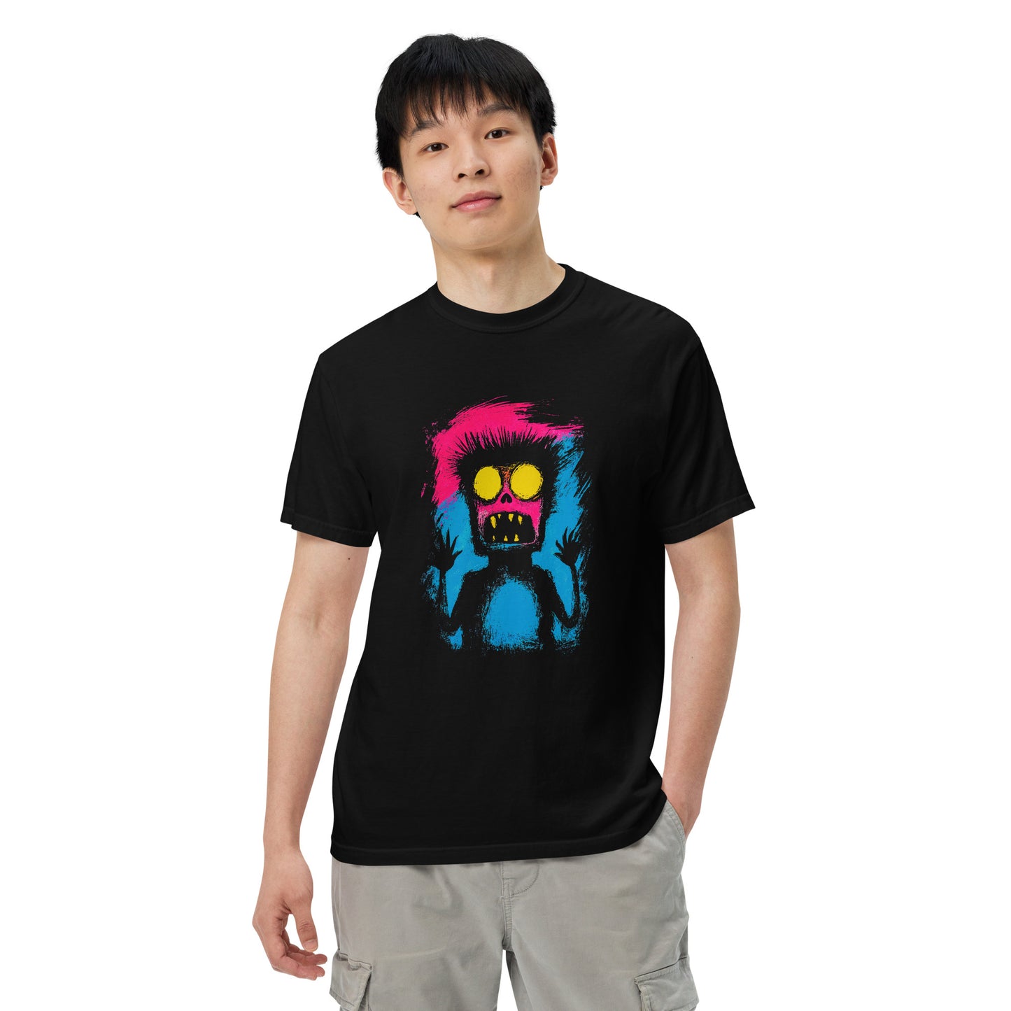 Halloween-Kollektion 2024 - No. 05 - Schweres textilgefärbtes Unisex-T-Shirt - in 3 Farben
