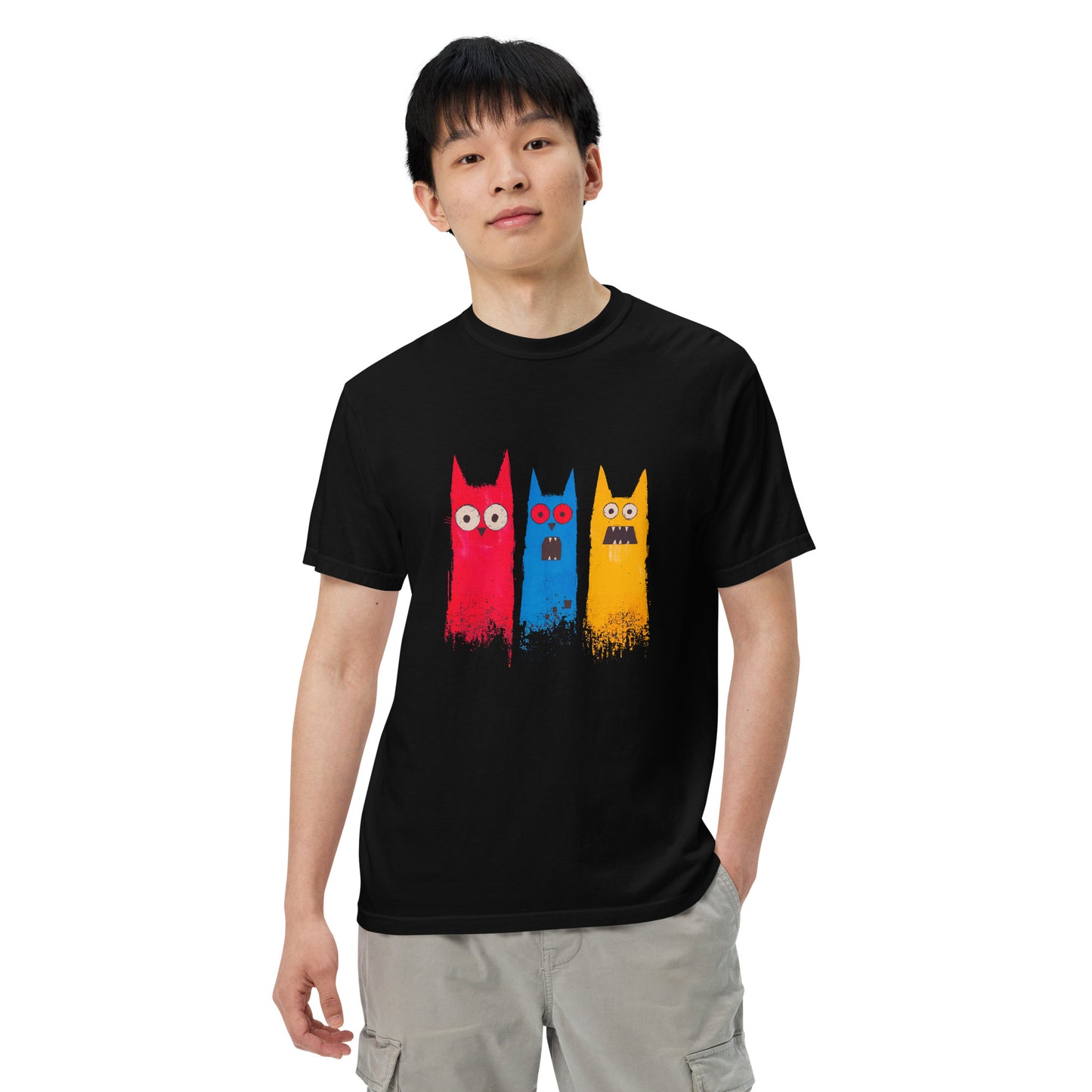 Halloween-Kollektion 2024 - No. 16 - Schweres textilgefärbtes Unisex-T-Shirt - in 3 Farben
