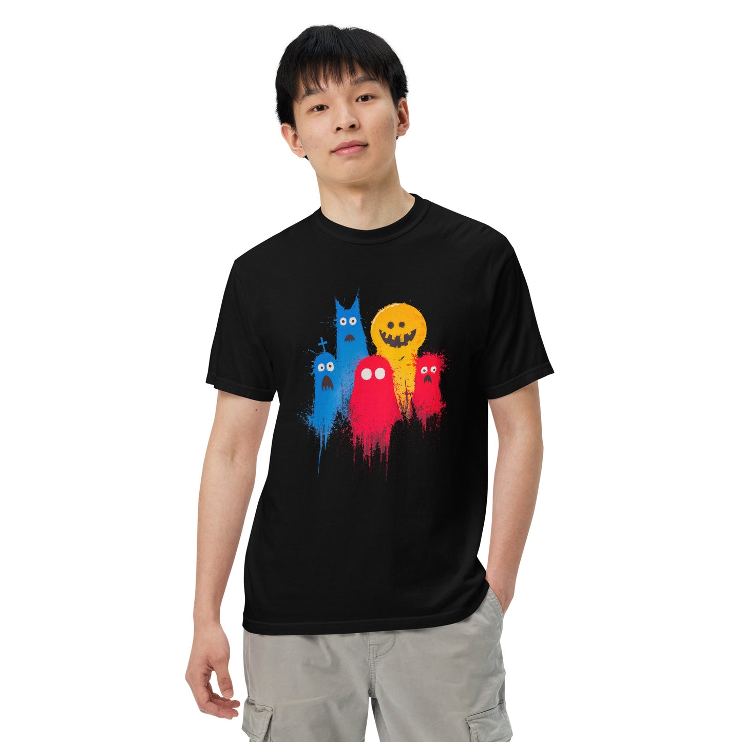 Halloween-Kollektion 2024 - No. 18 - Schweres textilgefärbtes Unisex-T-Shirt - in 3 Farben