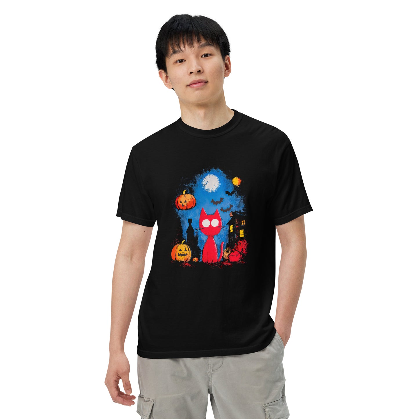 Halloween-Kollektion 2024 - No. 27 - Schweres textilgefärbtes Unisex-T-Shirt - in 3 Farben