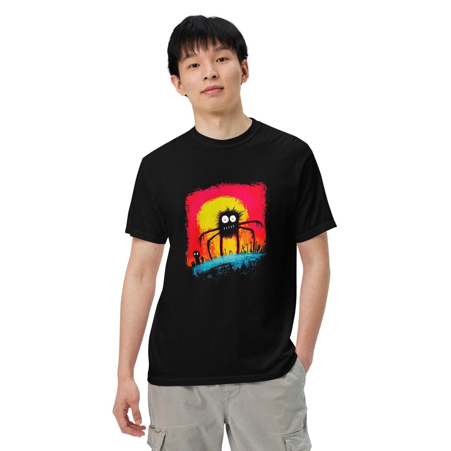 Halloween-Kollektion 2024 - No. 41 - Schweres textilgefärbtes Unisex-T-Shirt - in 3 Farben