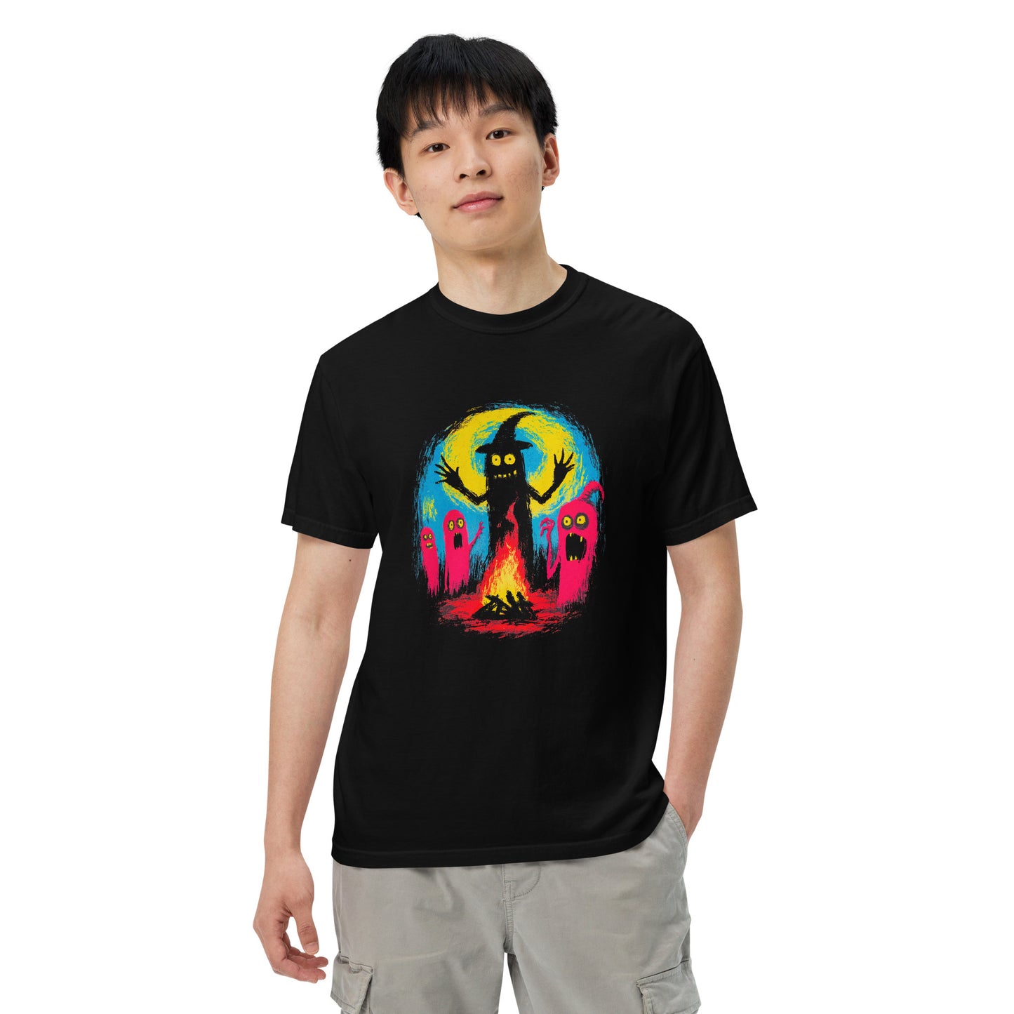 Halloween-Kollektion 2024 - No. 03 - Schweres textilgefärbtes Unisex-T-Shirt - in 3 Farben
