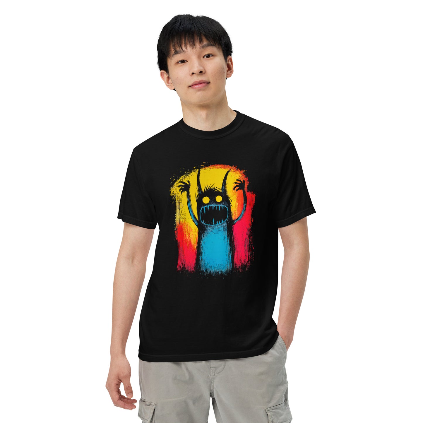Halloween-Kollektion 2024 - No. 04 - Schweres textilgefärbtes Unisex-T-Shirt - in 3 Farben