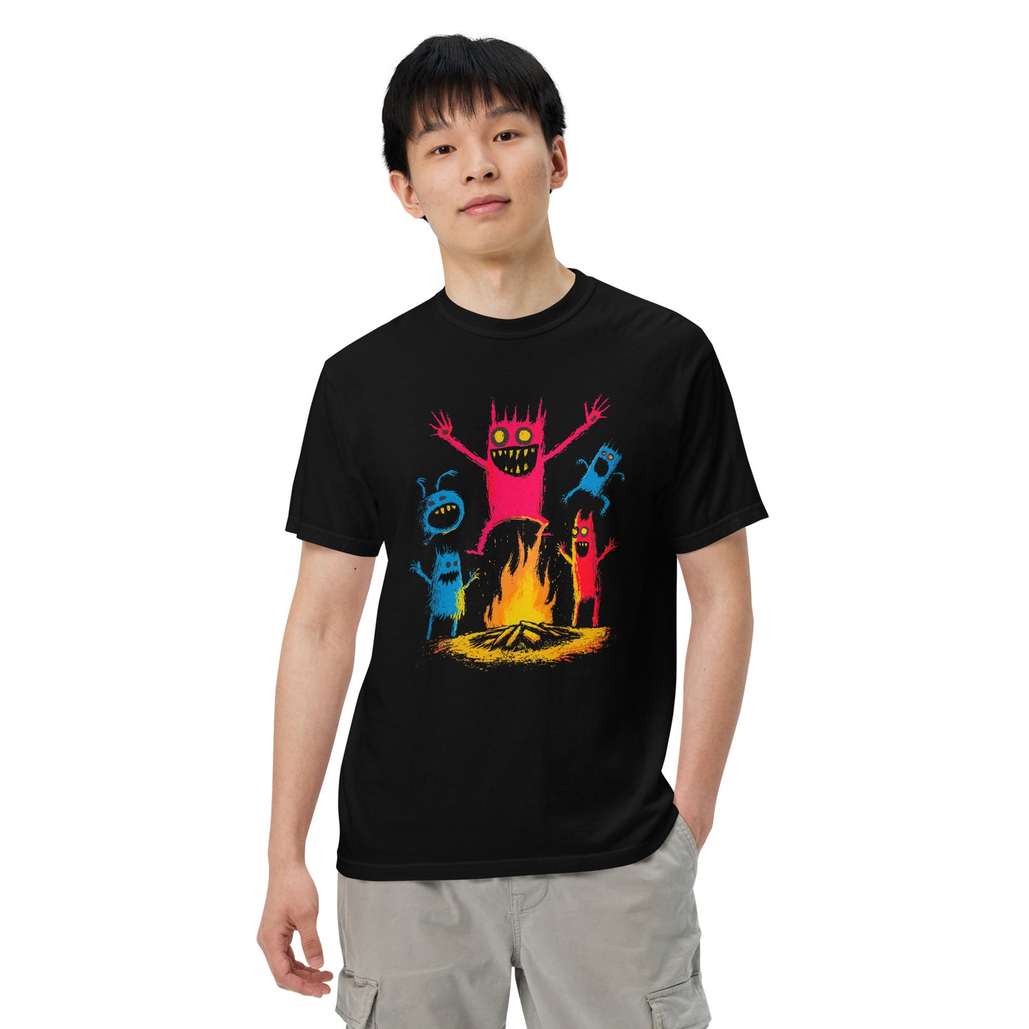 Halloween-Kollektion 2024 - No. 40 - Schweres textilgefärbtes Unisex-T-Shirt - in 3 Farben