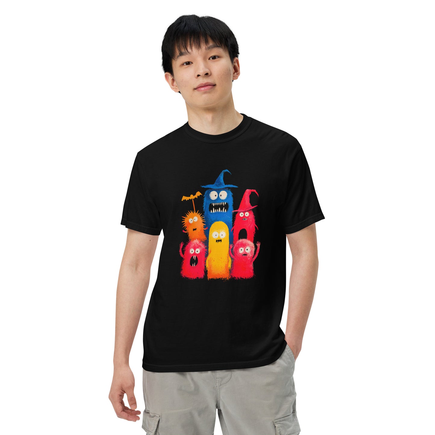 Halloween-Kollektion 2024 - No. 43 - Schweres textilgefärbtes Unisex-T-Shirt - in 3 Farben