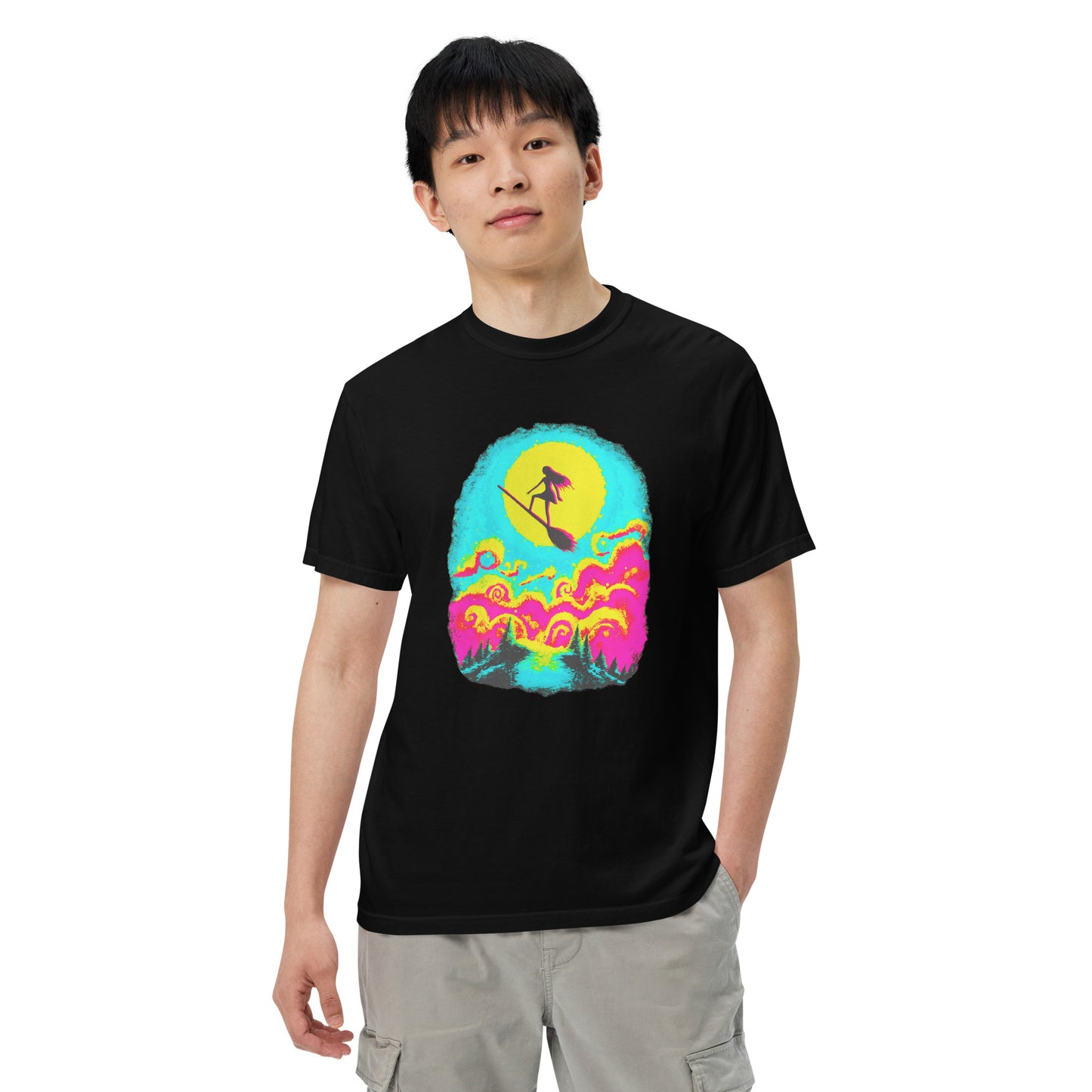 NEON Halloween-Kollektion 2024 - No. 11 - Schweres textilgefärbtes Unisex-T-Shirt - in 6 Farben