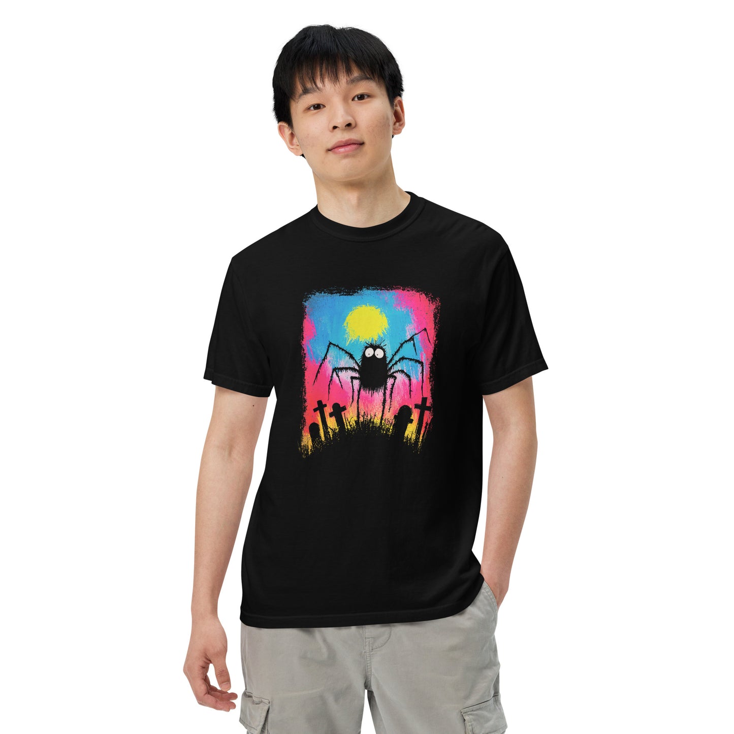 Halloween-Kollektion 2024 - No. 37 - Schweres textilgefärbtes Unisex-T-Shirt - in 3 Farben