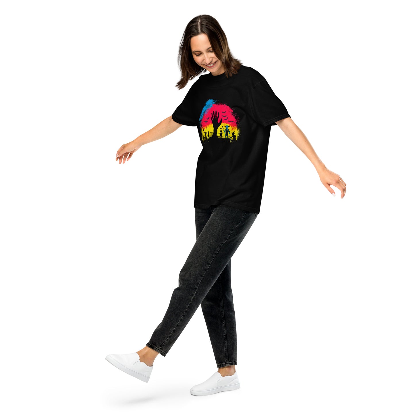 Halloween-Kollektion 2024 - No. 08 - Schweres textilgefärbtes Unisex-T-Shirt - in 3 Farben