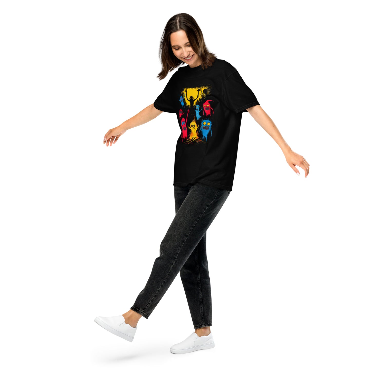 Halloween-Kollektion 2024 - No. 19 - Schweres textilgefärbtes Unisex-T-Shirt - in 3 Farben