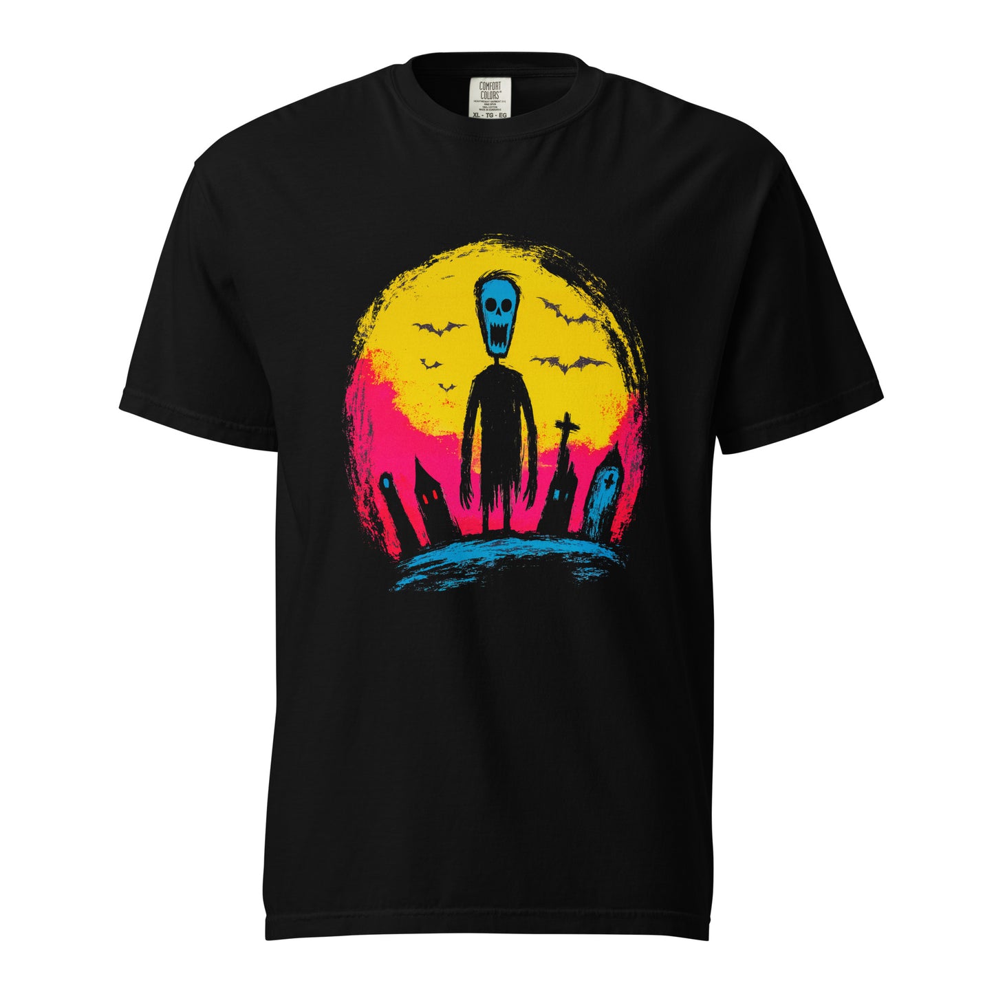 Halloween-Kollektion 2024 - No. 23 - Schweres textilgefärbtes Unisex-T-Shirt - in 3 Farben