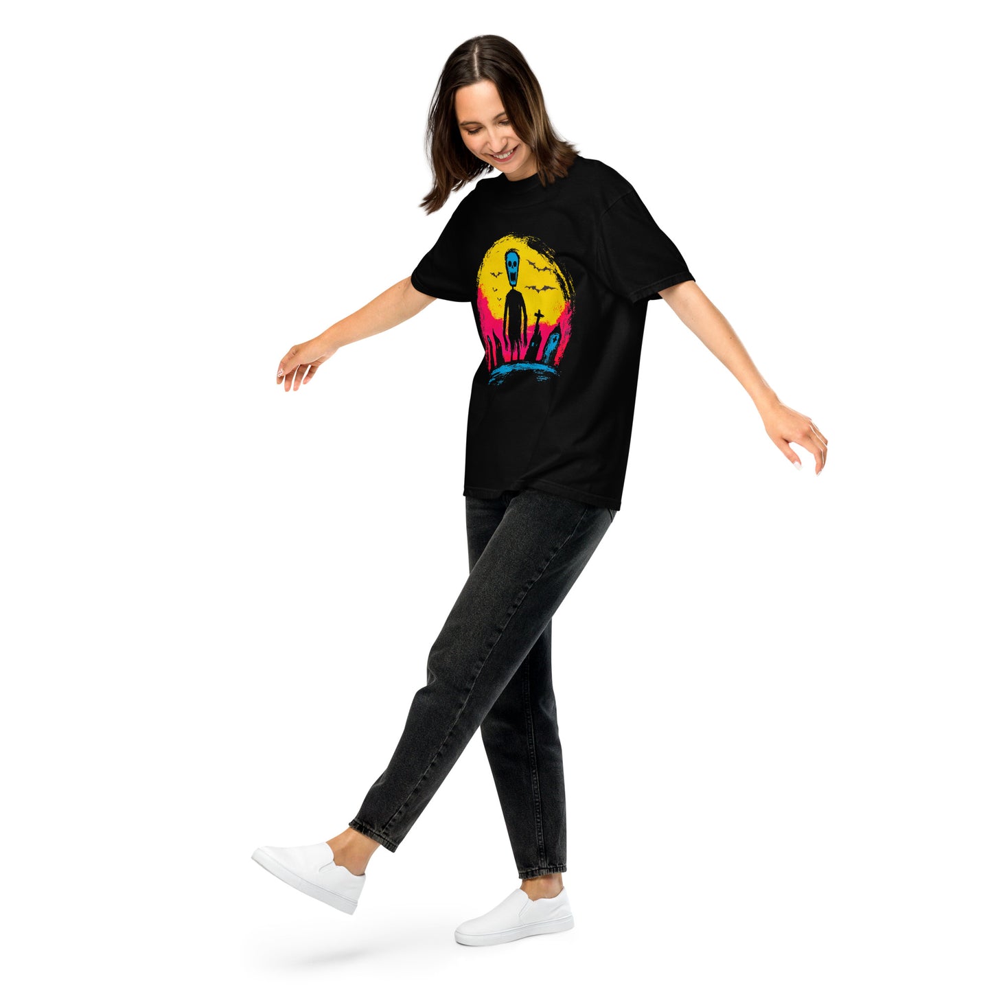 Halloween-Kollektion 2024 - No. 23 - Schweres textilgefärbtes Unisex-T-Shirt - in 3 Farben