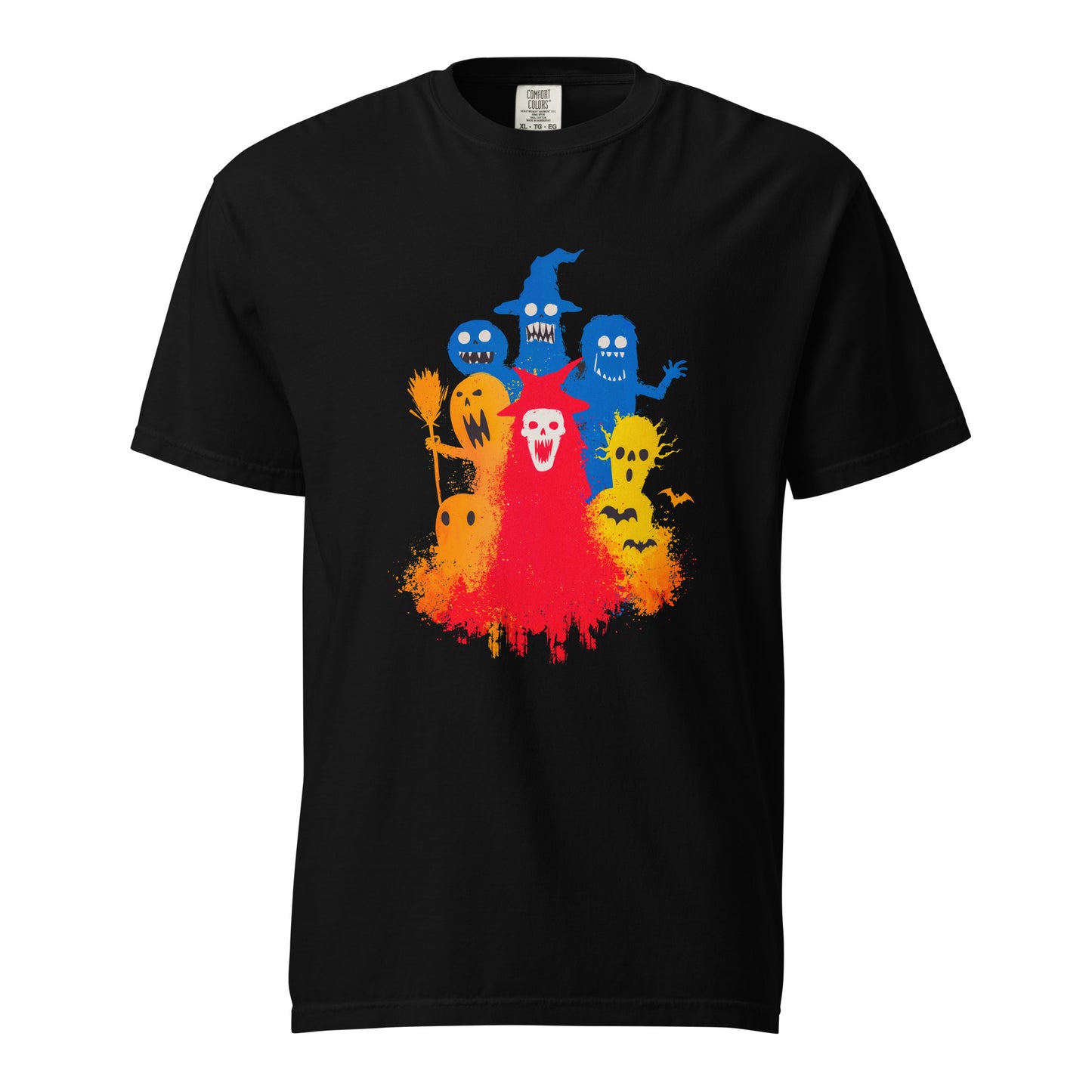 Halloween-Kollektion 2024 - No. 25 - Schweres textilgefärbtes Unisex-T-Shirt - in 3 Farben