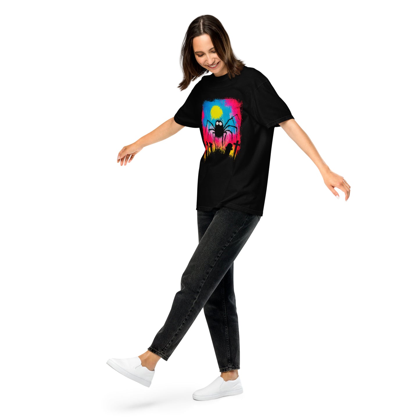 Halloween-Kollektion 2024 - No. 28 - Schweres textilgefärbtes Unisex-T-Shirt - in 3 Farben