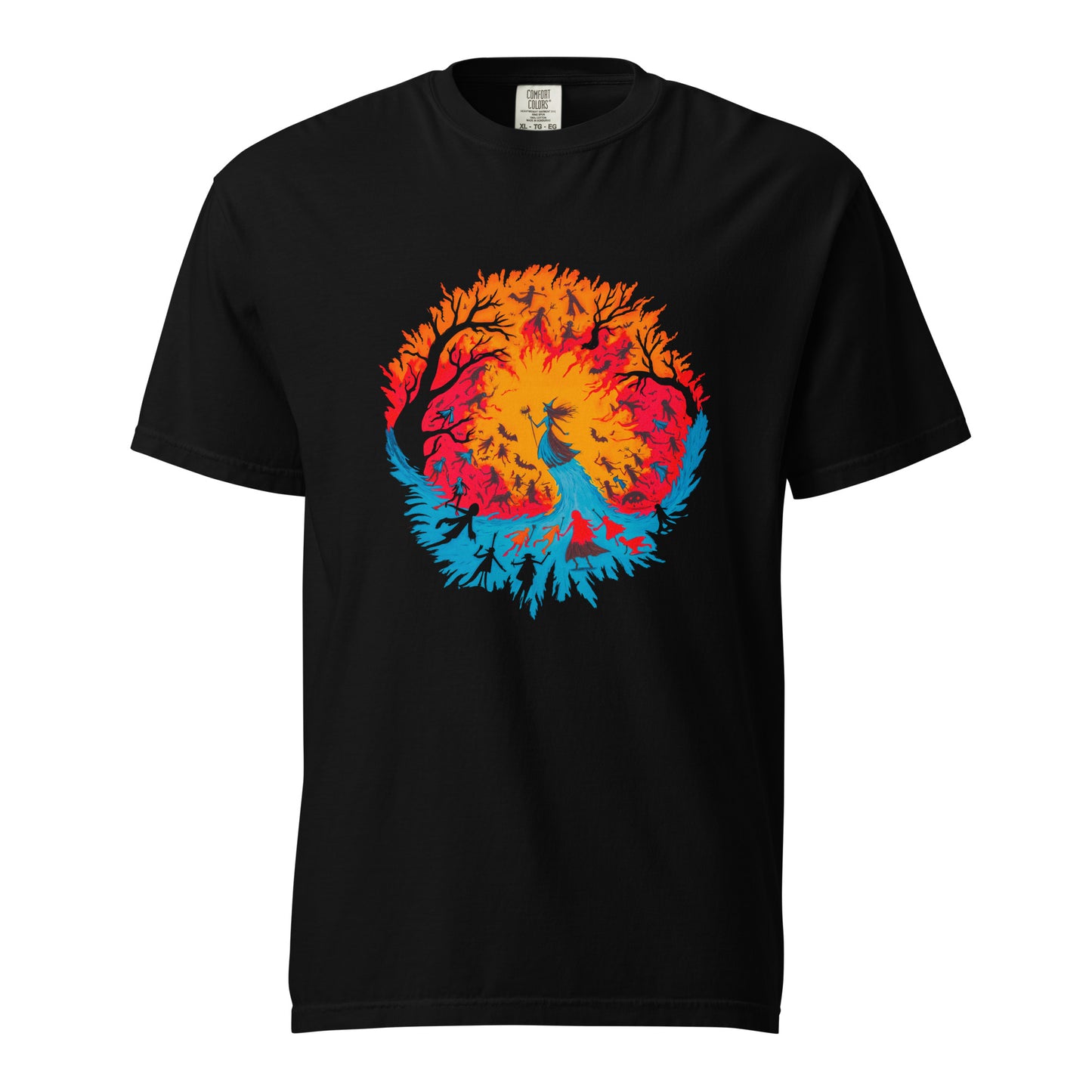 Halloween-Kollektion 2024 - No. B 1 - Schweres textilgefärbtes Unisex-T-Shirt - in 6 Farben